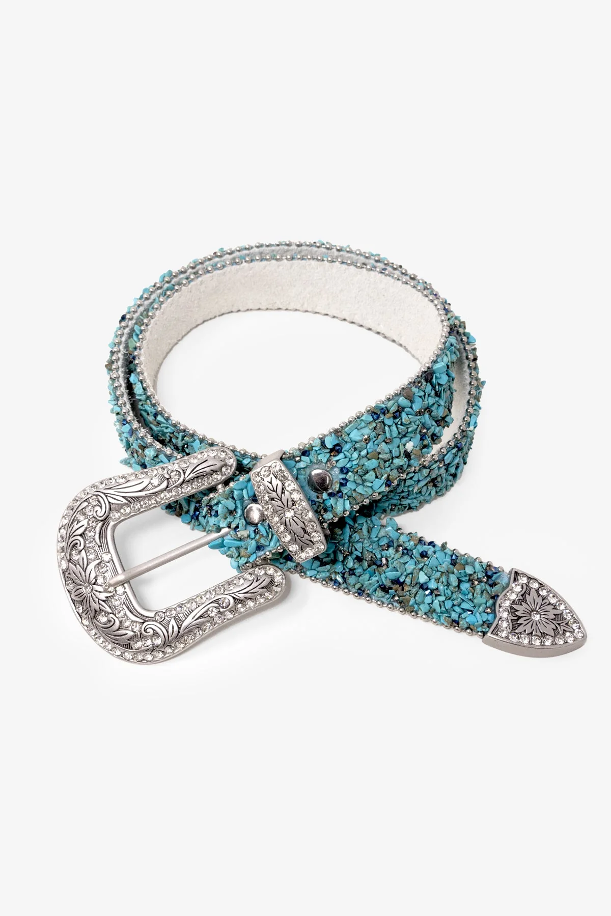 All Over Turquoise Rock Belt - Turquoise - Image 5