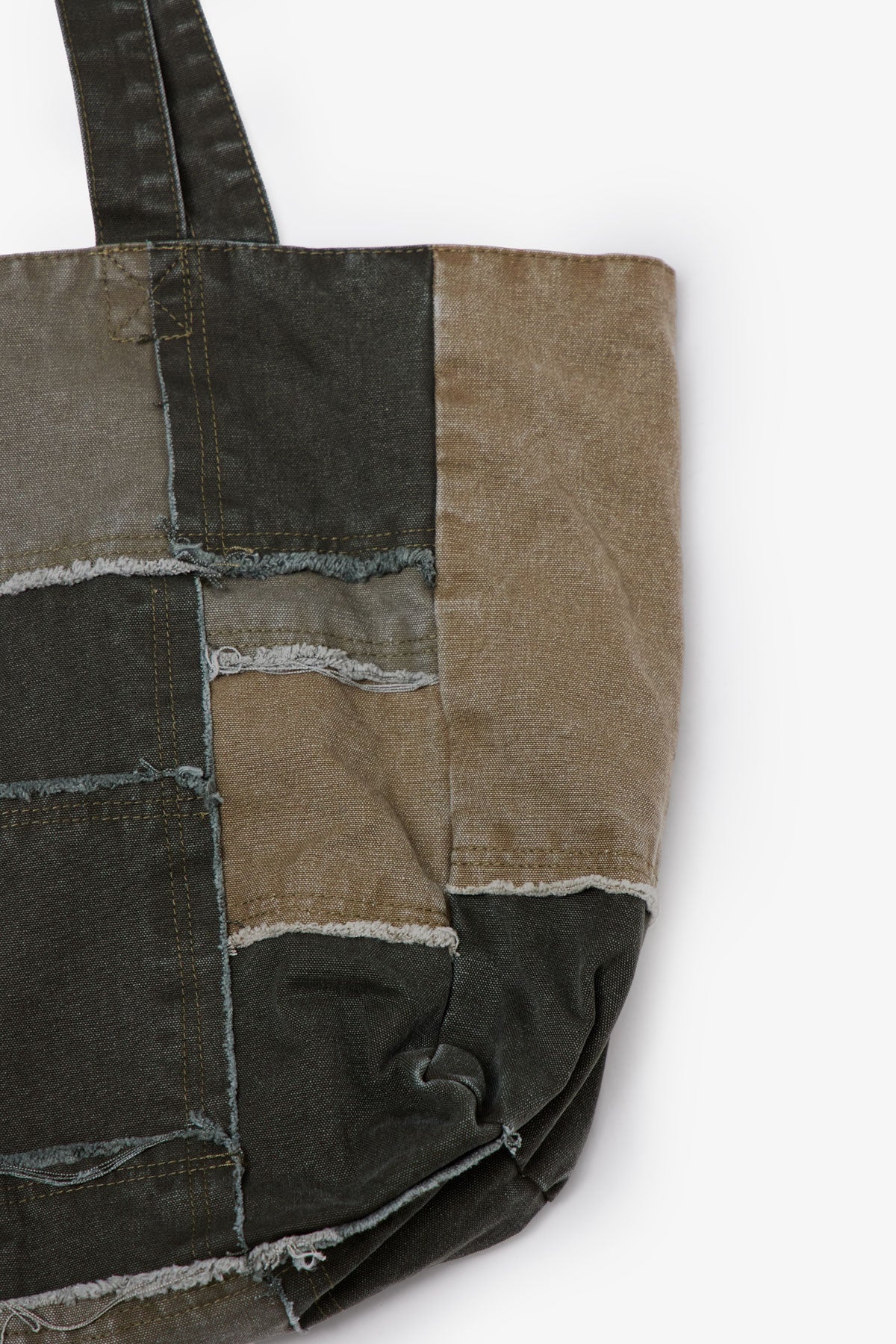 Reconstructed Canvas Tote Bag - Olive - Image 5