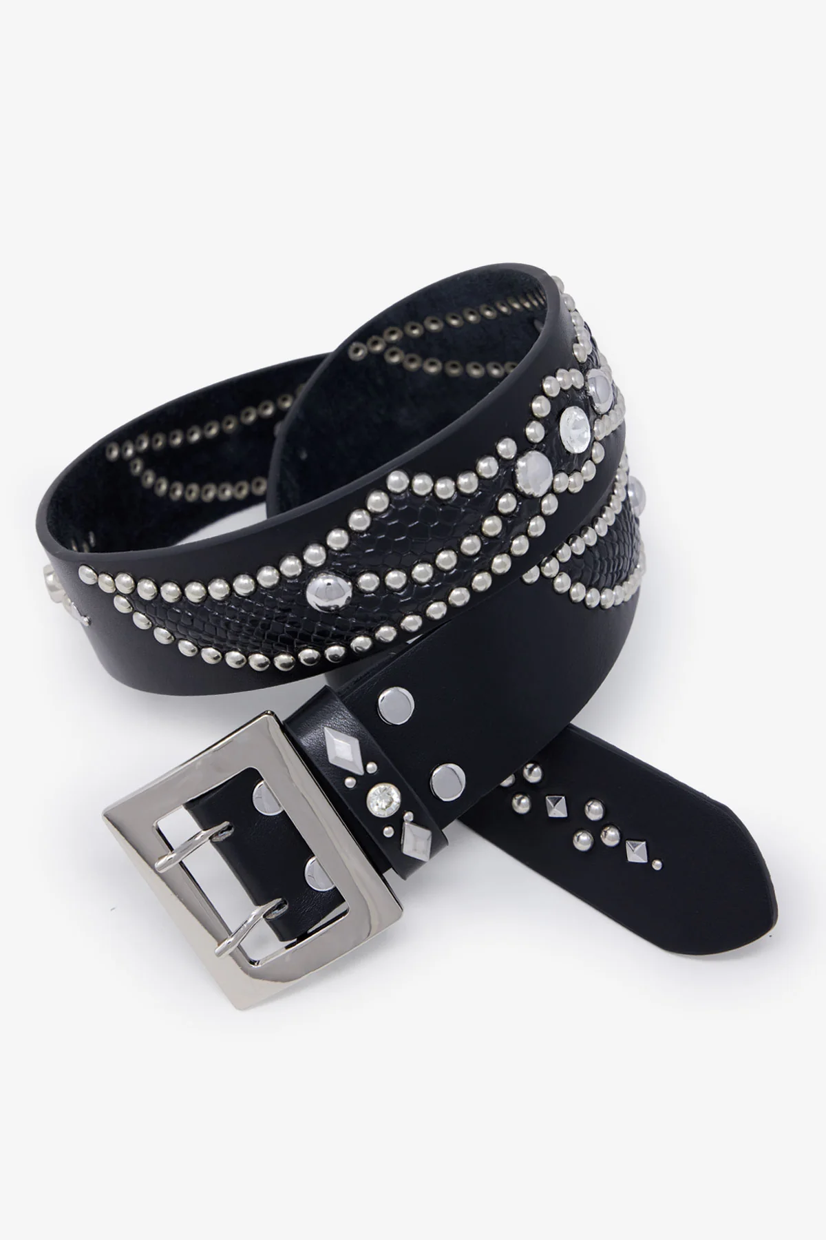 Vintage Python Belt - Black/Black - Image 2