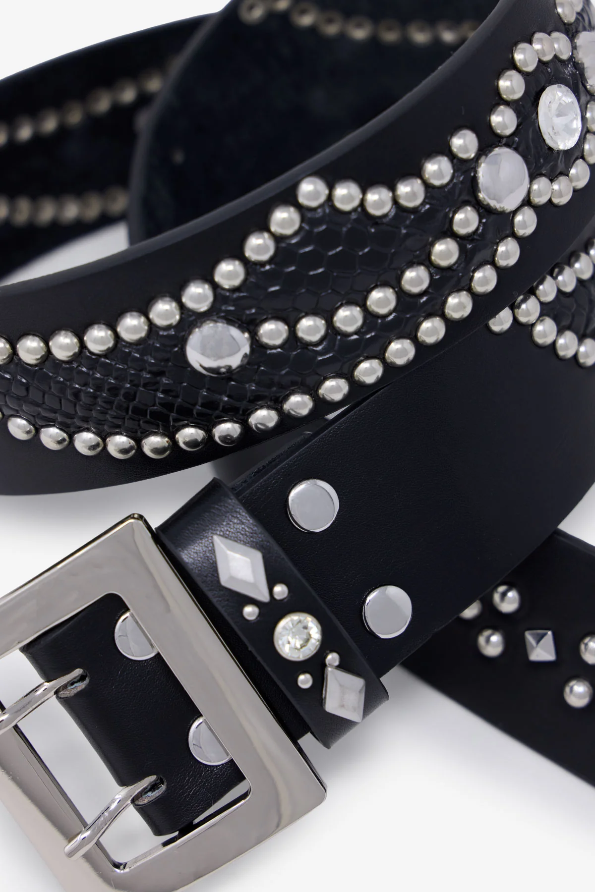 Vintage Python Belt - Black/Black - Image 3