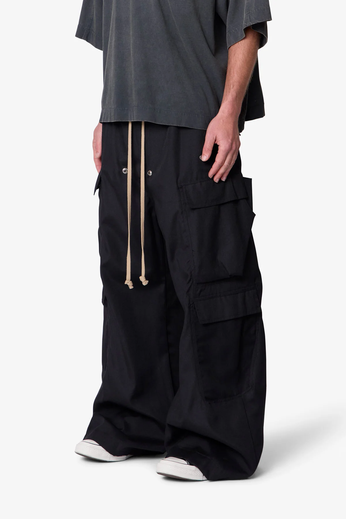 Rave Double Cargo Pants - Black - Image 3