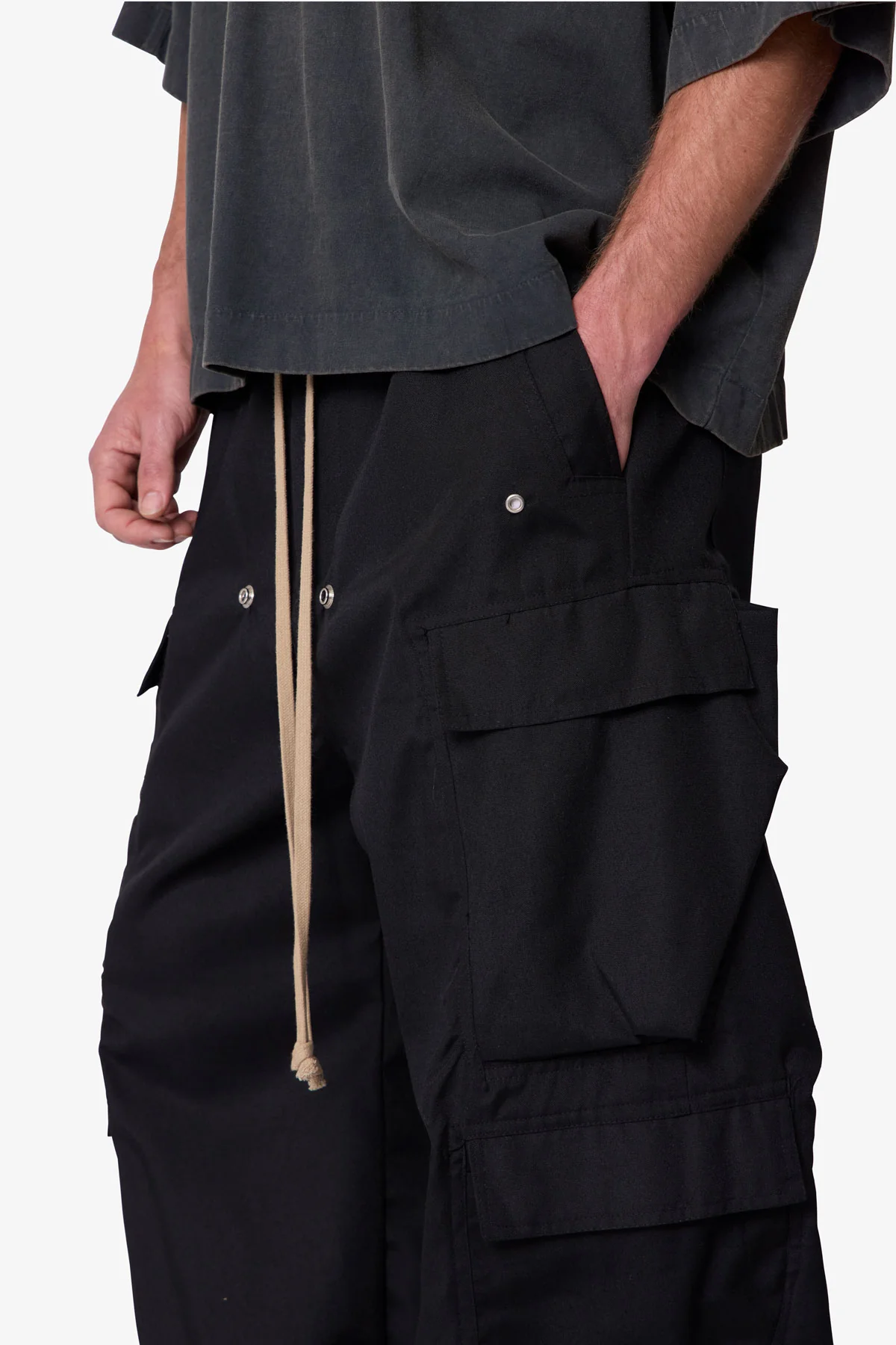 Rave Double Cargo Pants - Black - Image 6