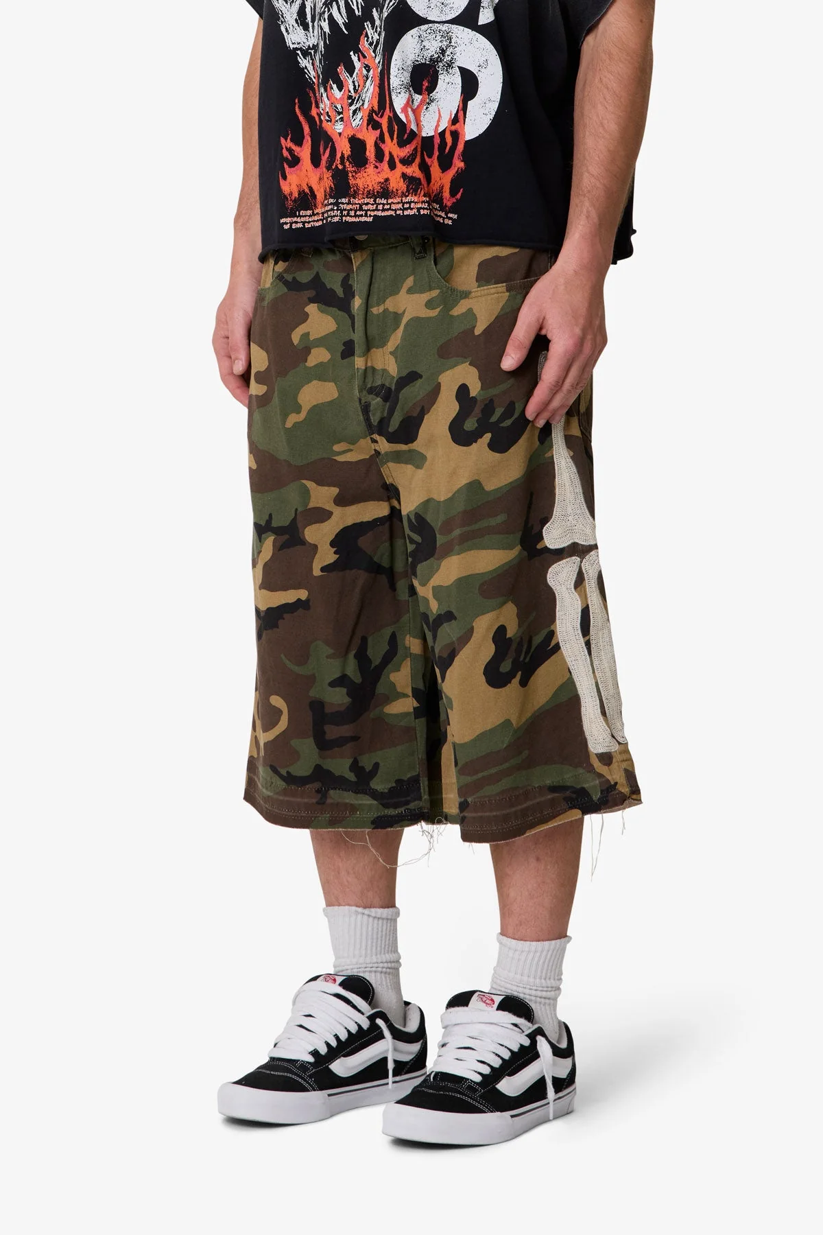 Ultra Baggy Bone Shorts - Camo - Image 3