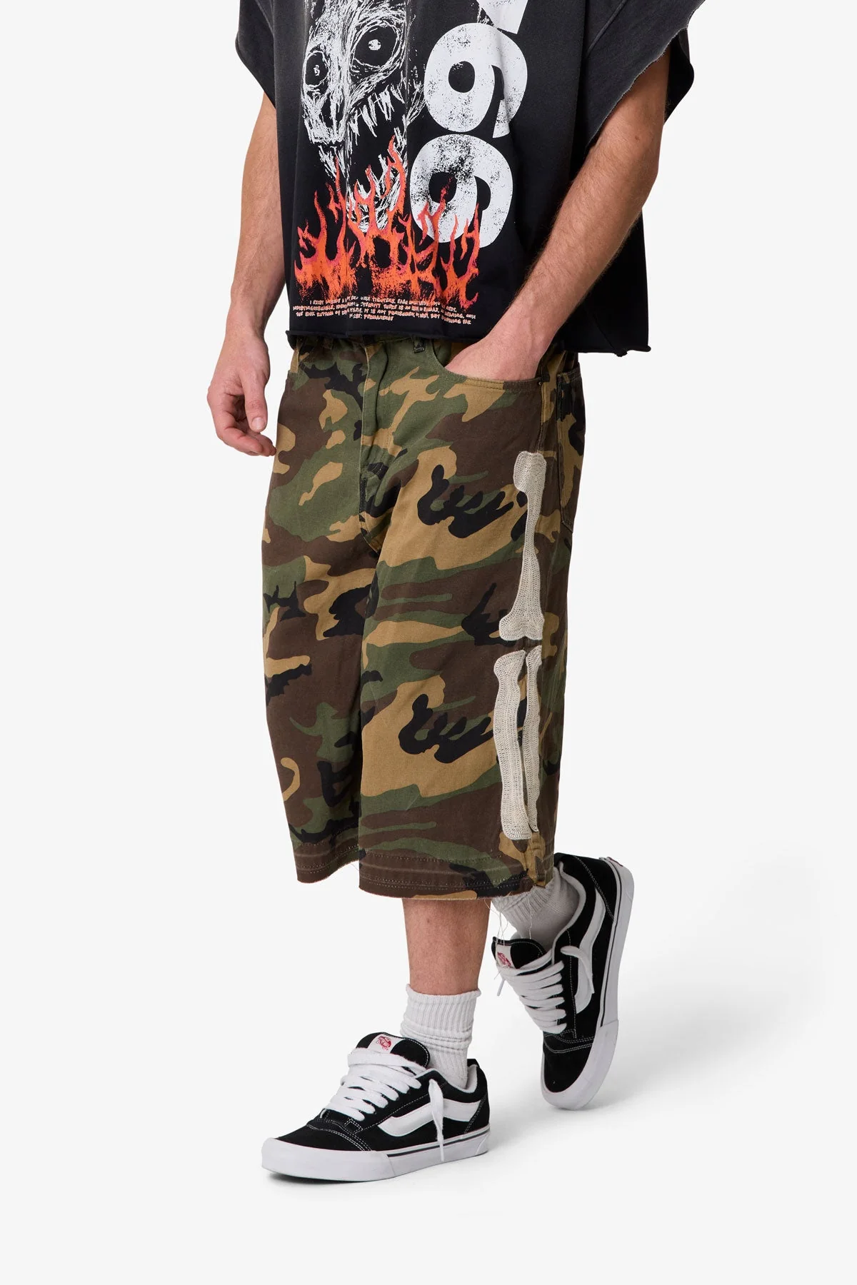 Ultra Baggy Bone Shorts - Camo - Image 6
