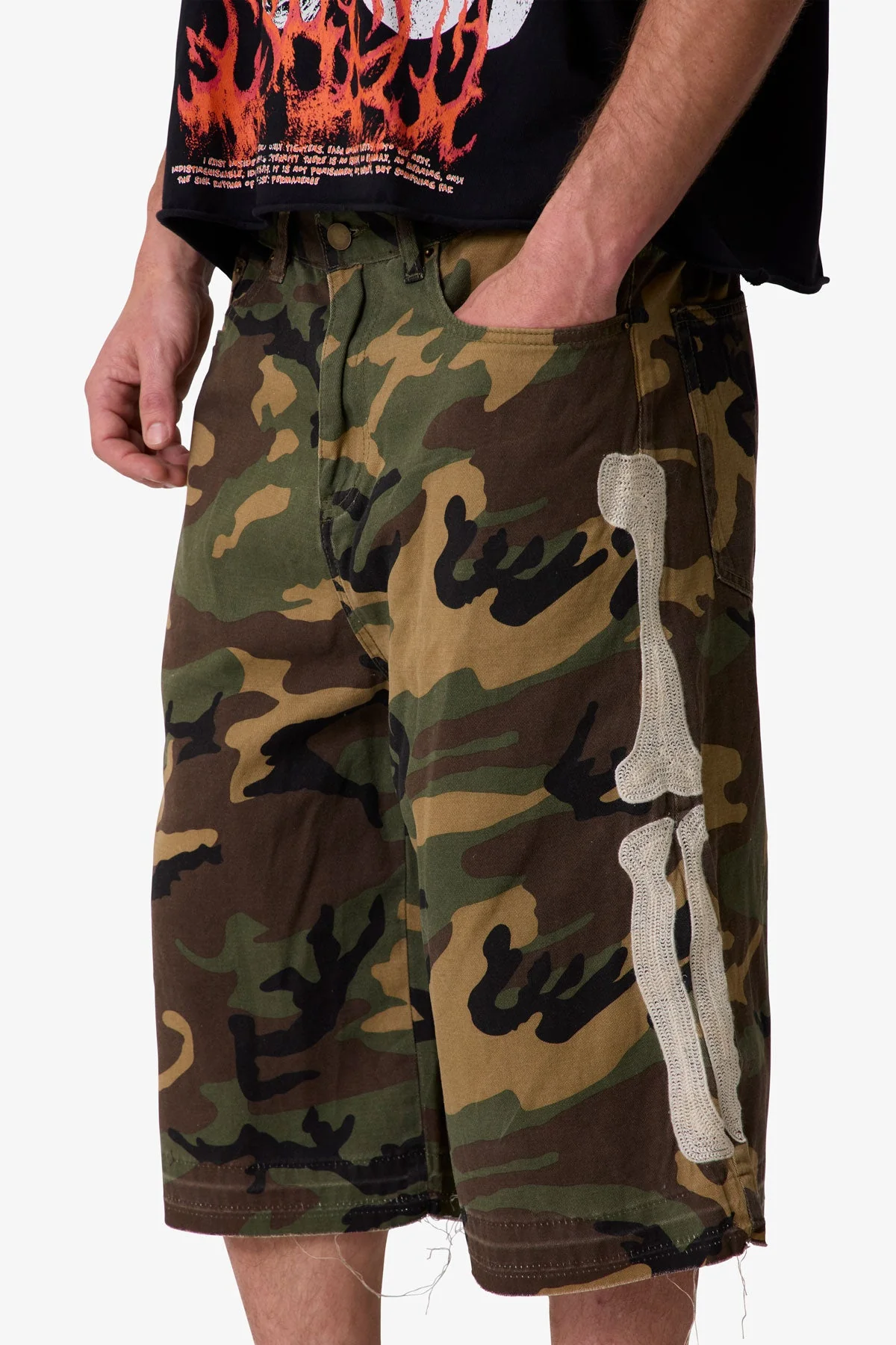 Ultra Baggy Bone Shorts - Camo - Image 7