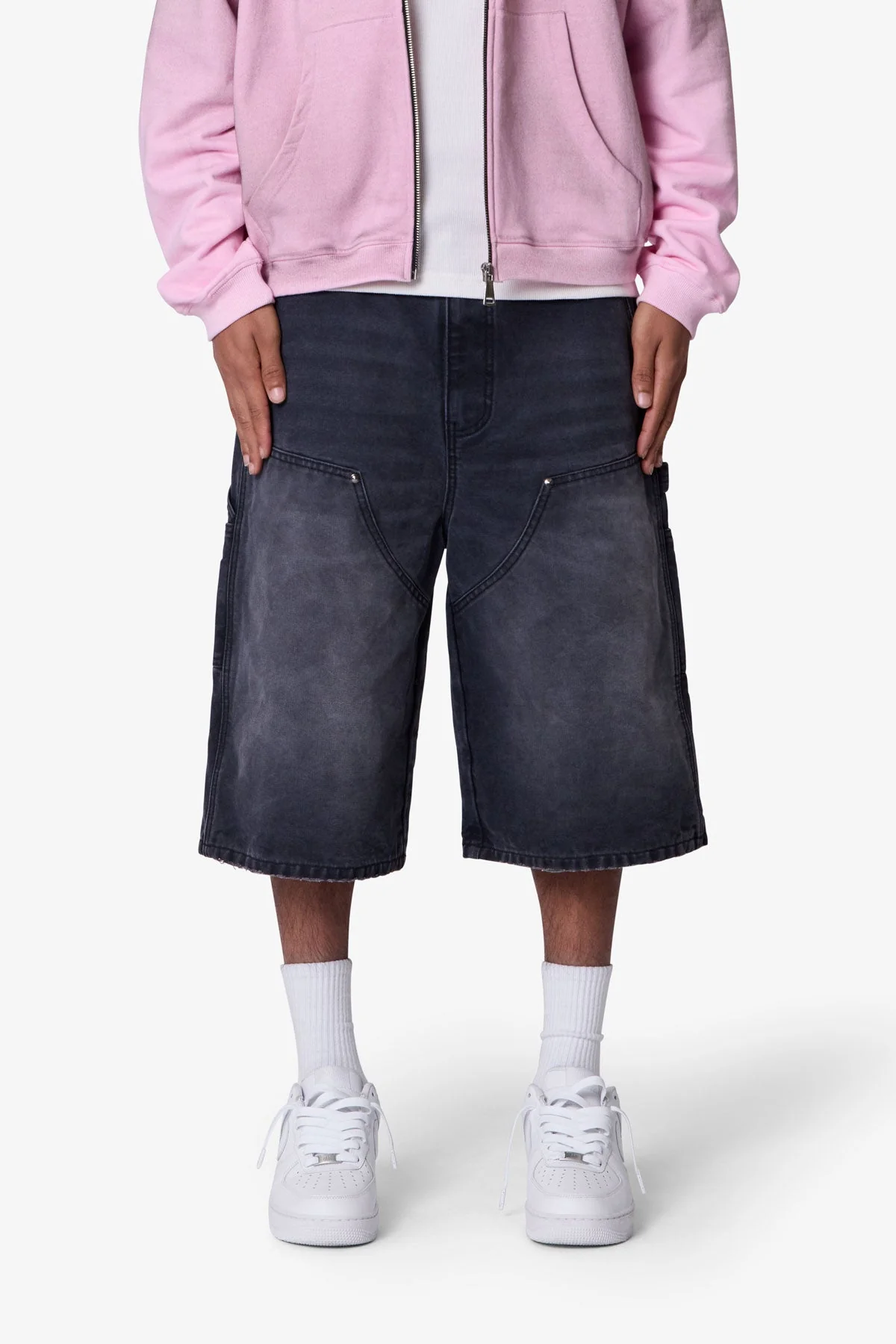 Ultra Baggy Carpenter Shorts - Washed Black - Image 2