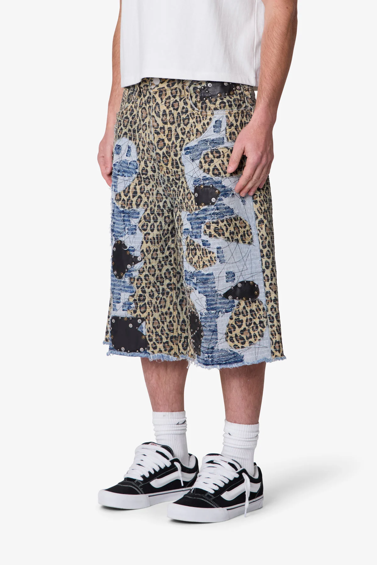 Ultra Baggy Cheetah Boro Shorts - Multi - Image 3