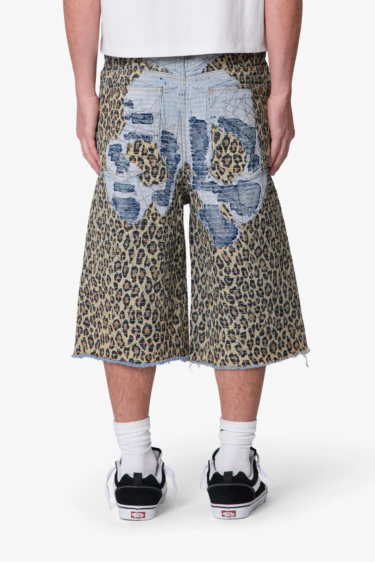 Ultra Baggy Cheetah Boro Shorts - Multi - Image 5