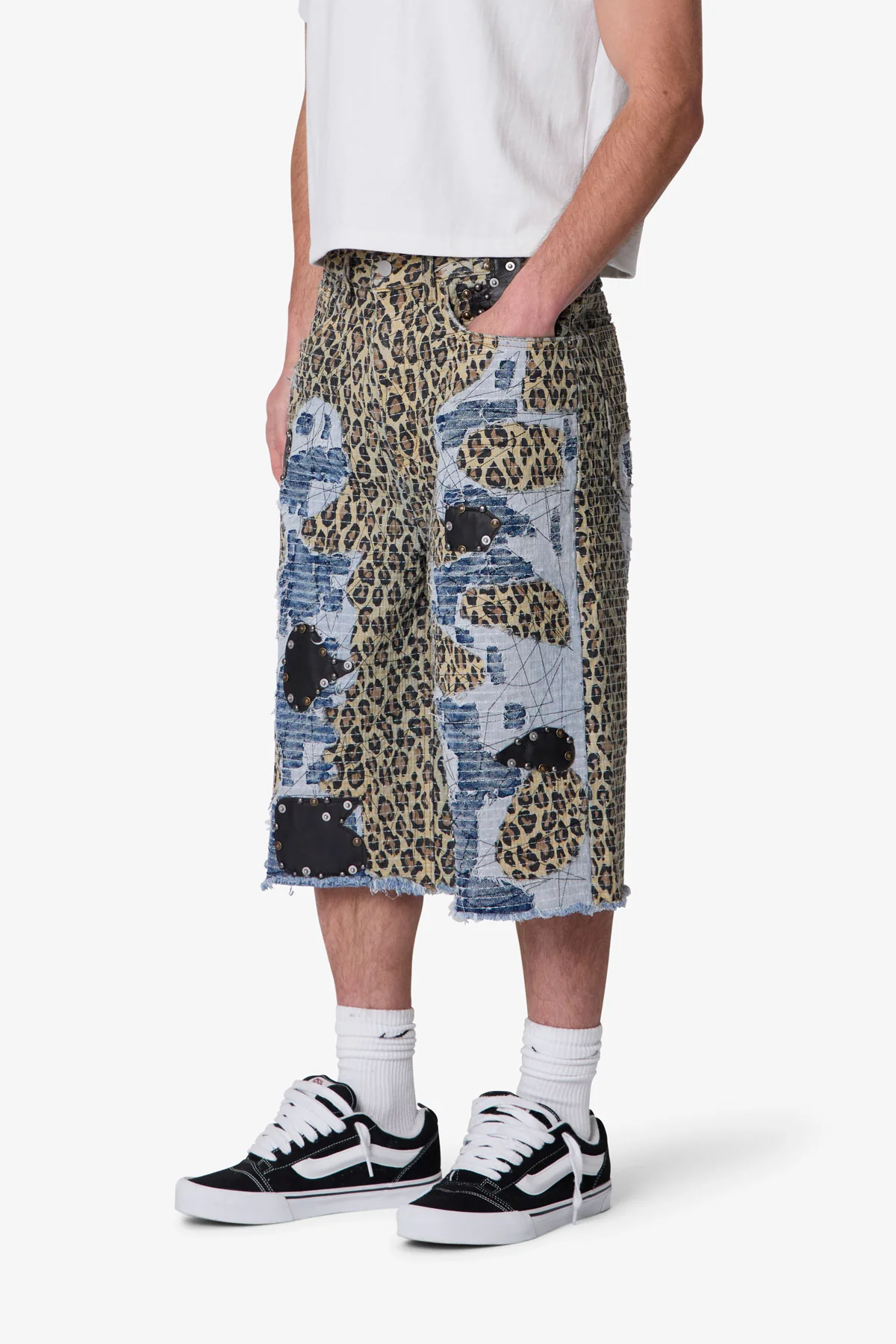 Ultra Baggy Cheetah Boro Shorts - Multi - Image 6