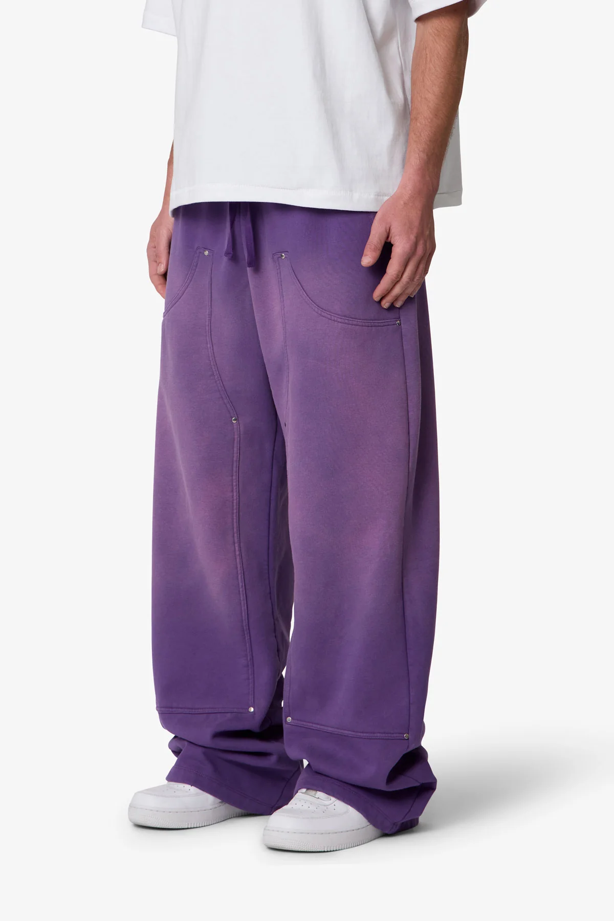 West Double Knee Sweatpants - Purple - Image 3