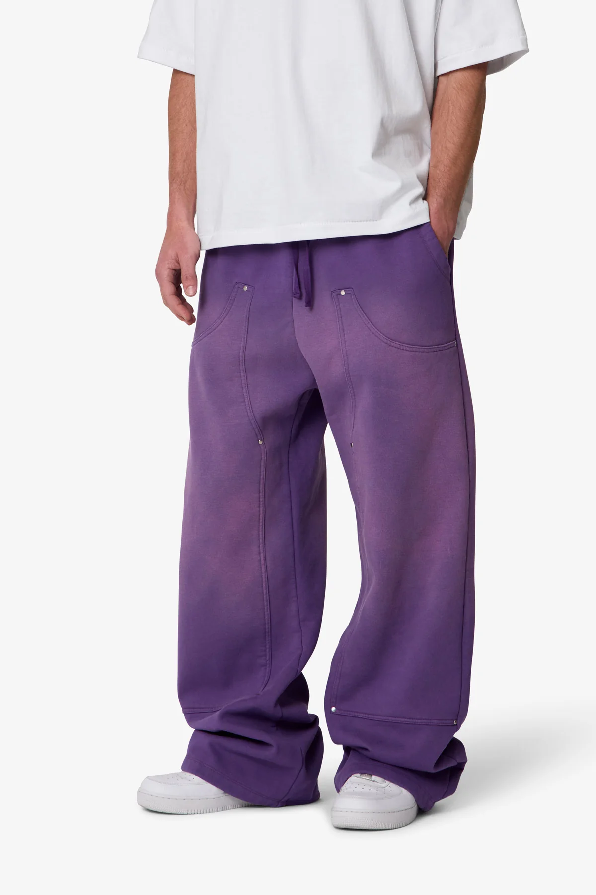 West Double Knee Sweatpants - Purple - Image 6