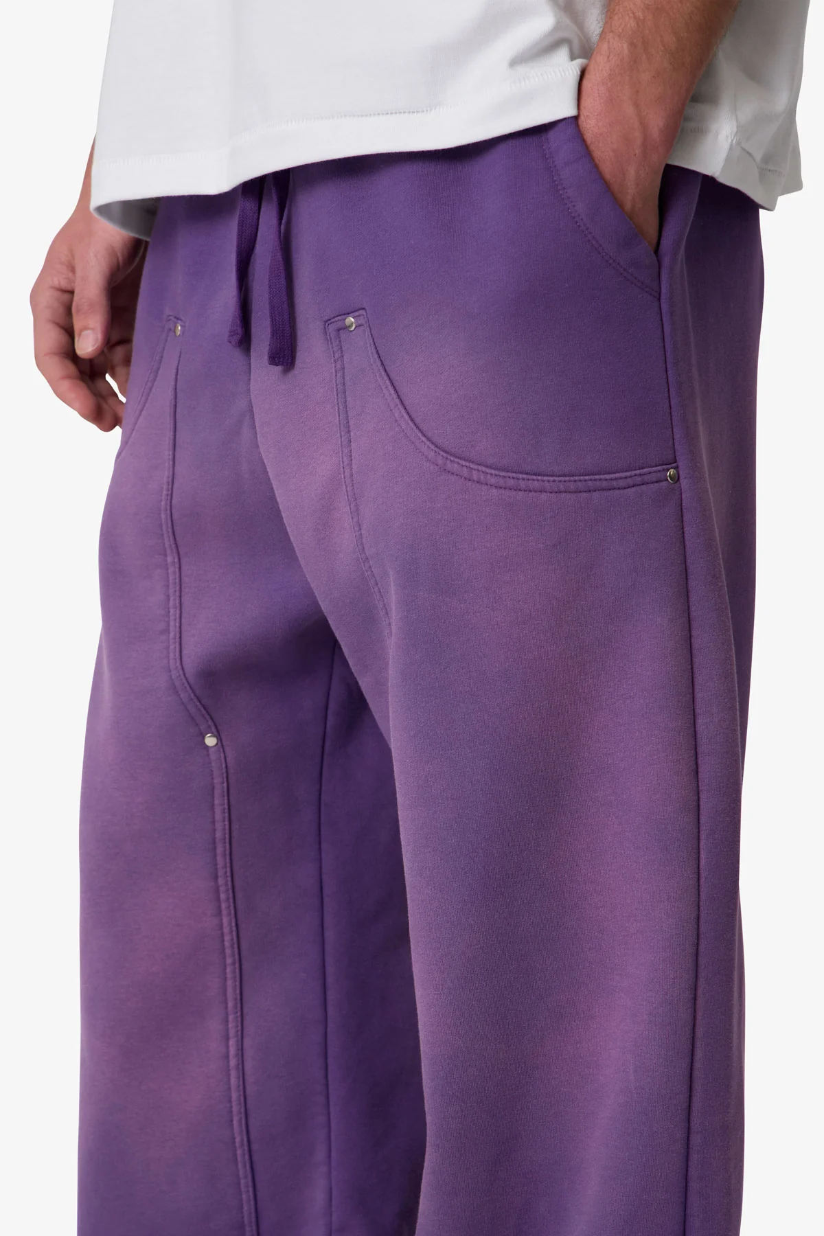 West Double Knee Sweatpants - Purple - Image 7