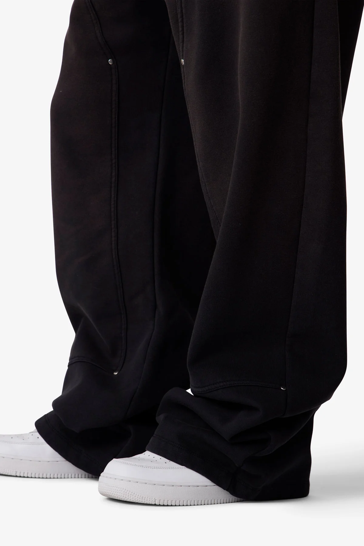 West Double Knee Sweatpants - Washed Black - Image 8