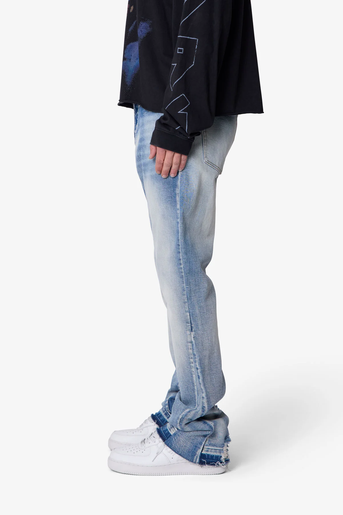 B484 Flare Denim - Blue - Image 4
