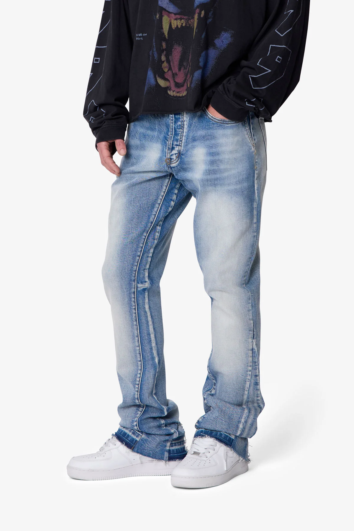 B484 Flare Denim - Blue - Image 6