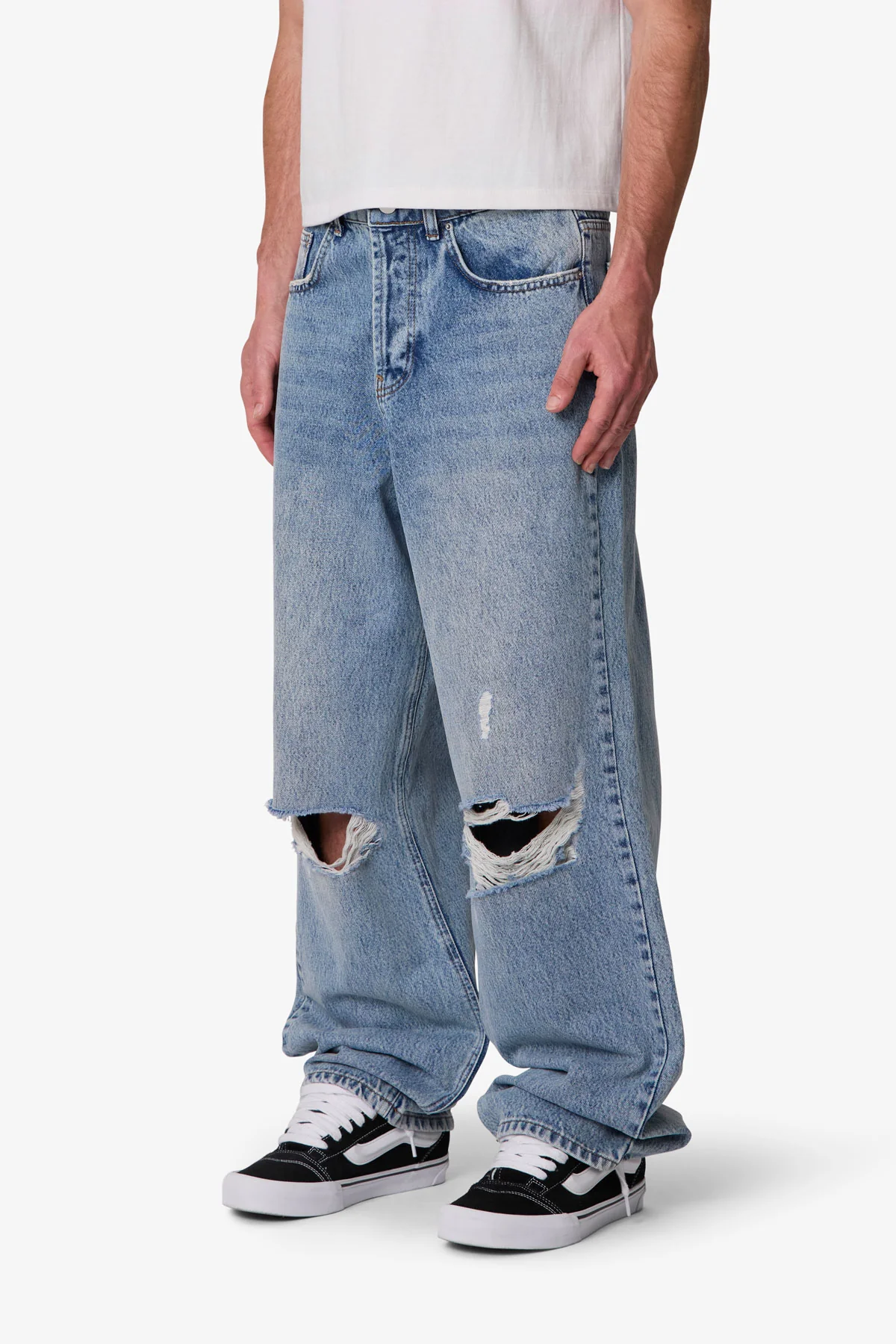 Ultra Baggy Blowout Denim - Washed Vintage Blue - Image 3