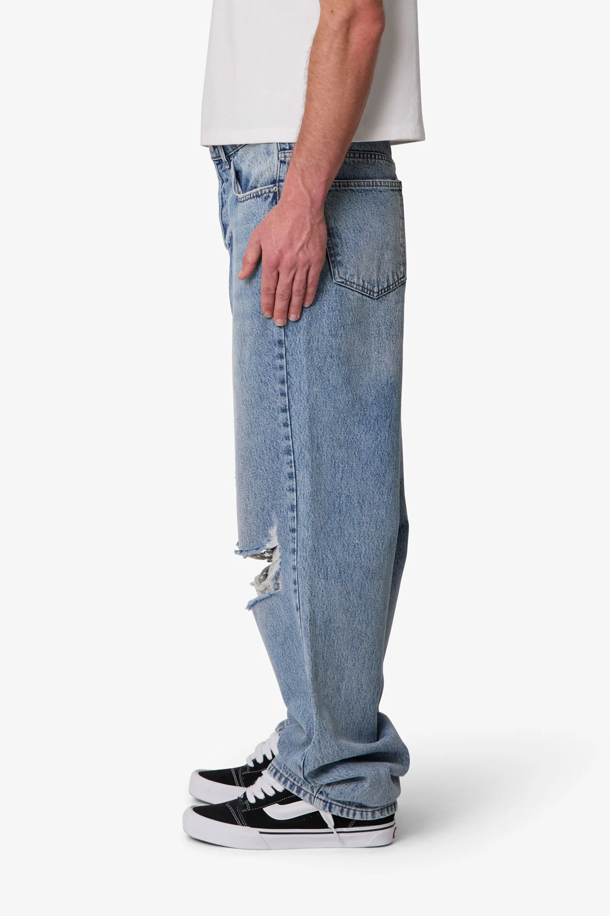 Ultra Baggy Blowout Denim - Washed Vintage Blue - Image 4