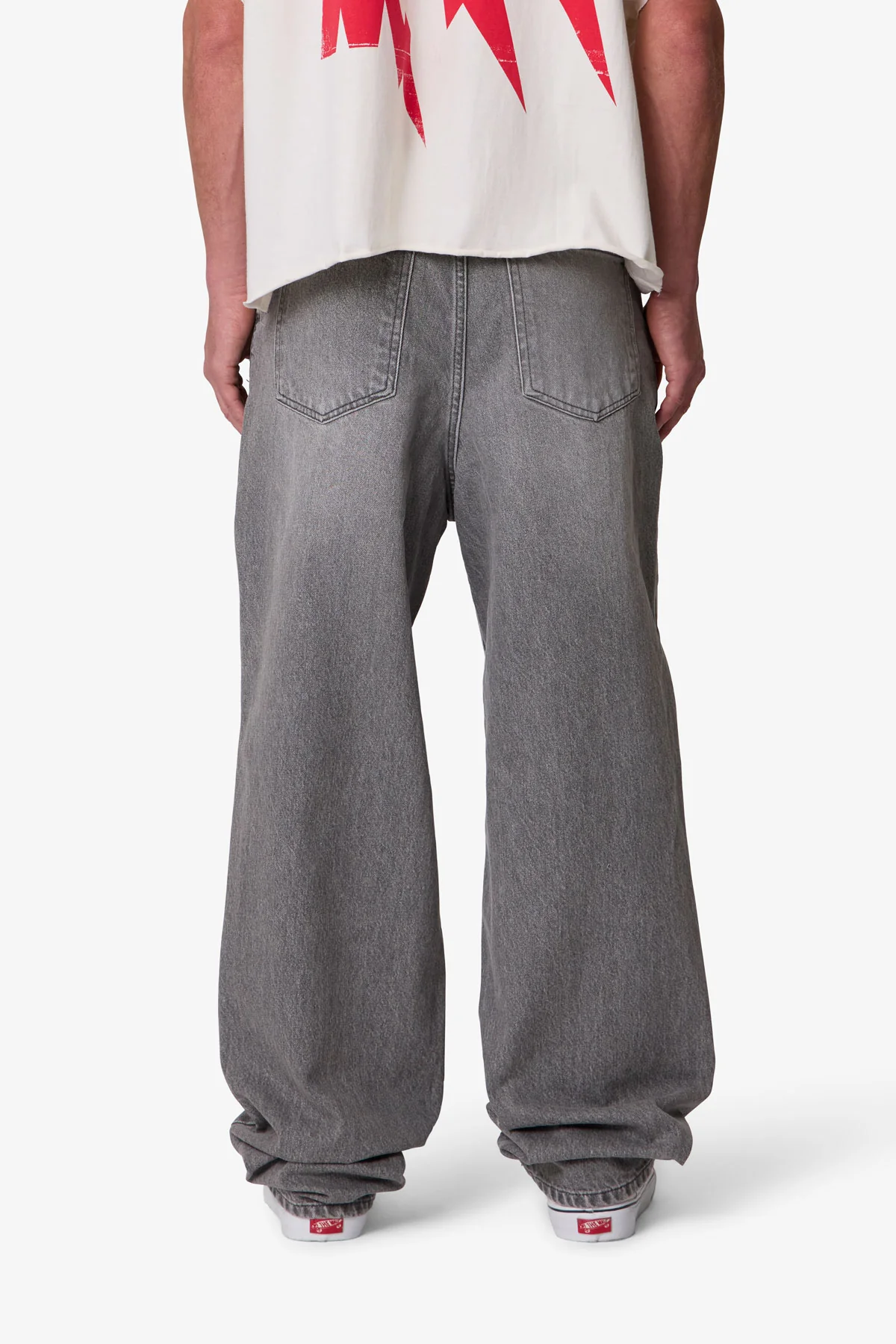 Ultra Baggy Blowout Denim - Washed Grey - Image 5