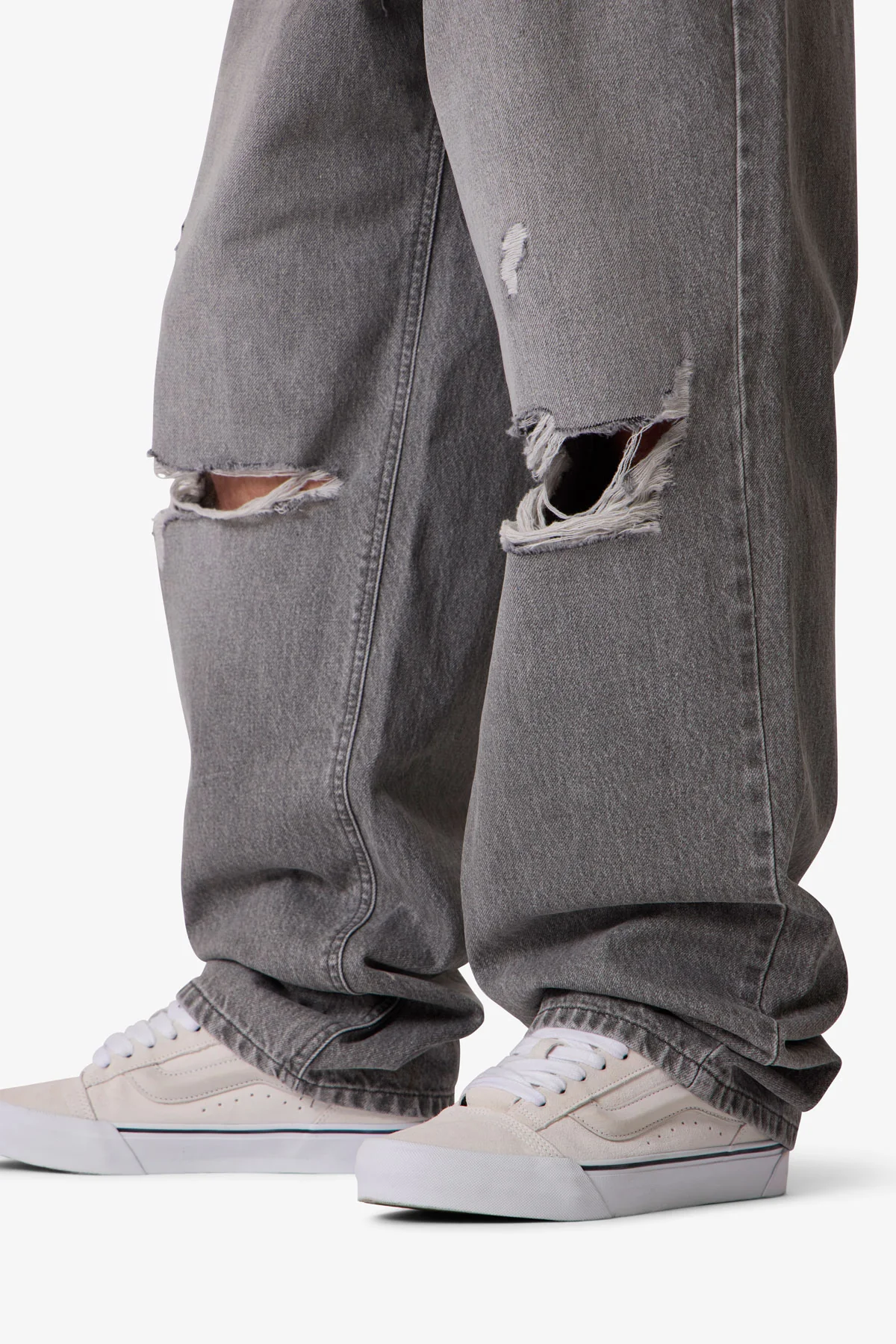 Ultra Baggy Blowout Denim - Washed Grey - Image 8