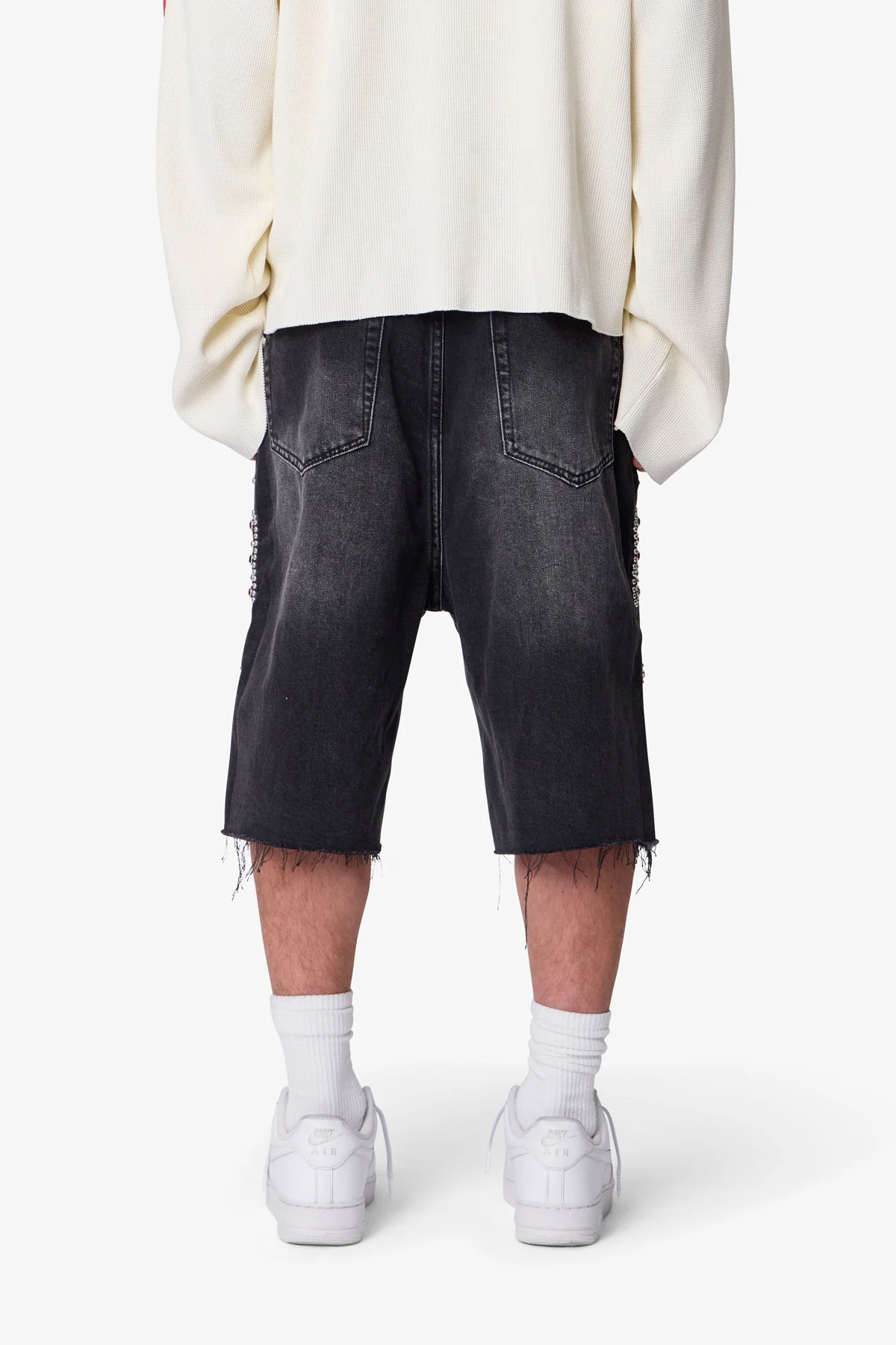 Baggy Mojave Denim Shorts - Black - Image 5