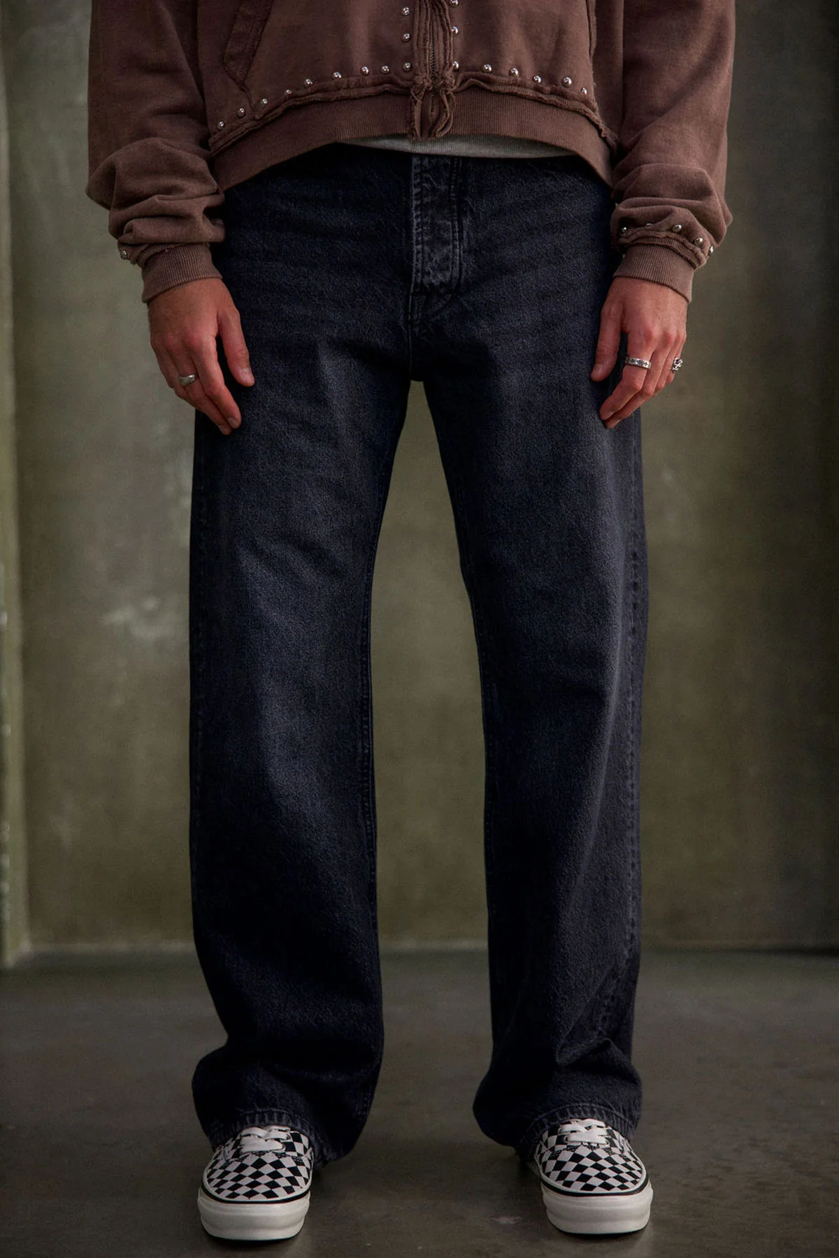 G:05 Relaxed Straight Denim - Stone Wash Black - Image 3