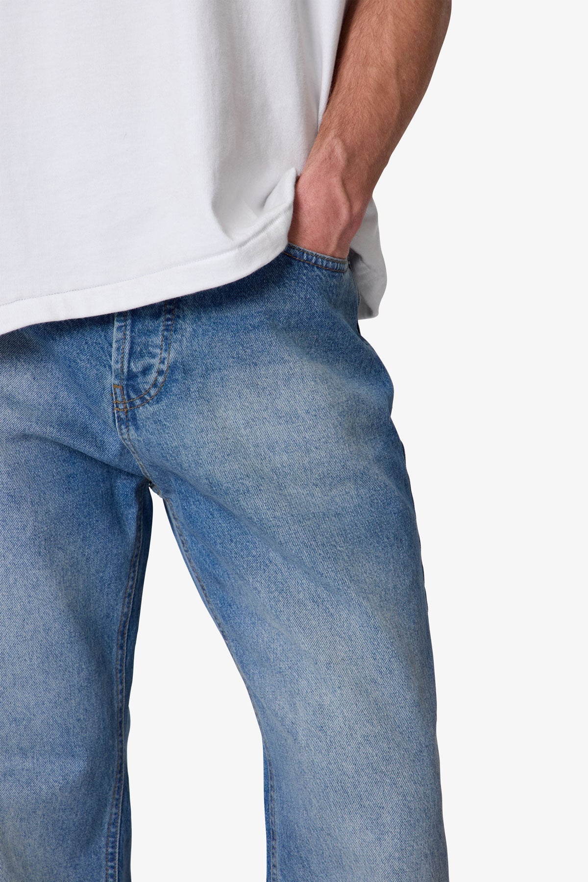Kick Flare Denim - Washed Blue - Image 7