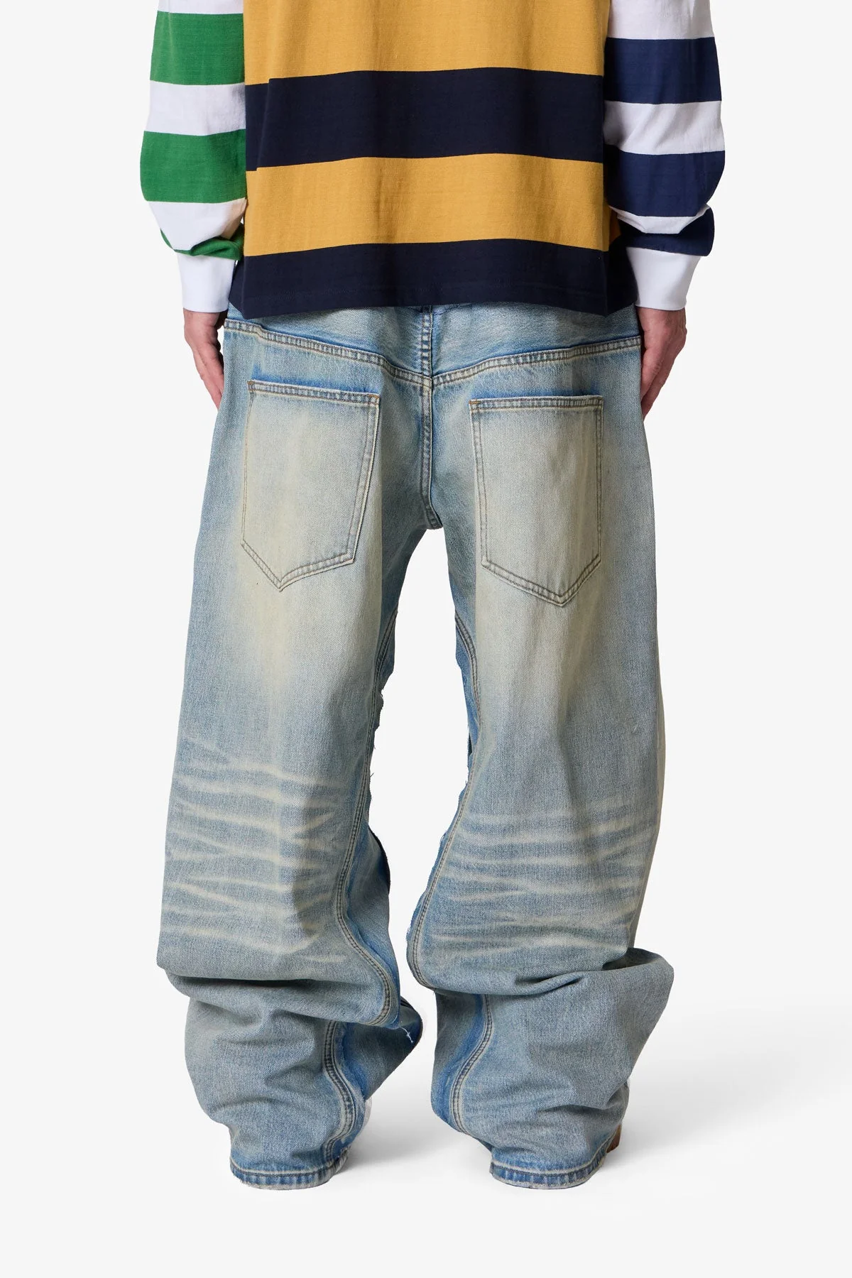 Mega Baggy Layered Denim - Medium Blue - Image 4