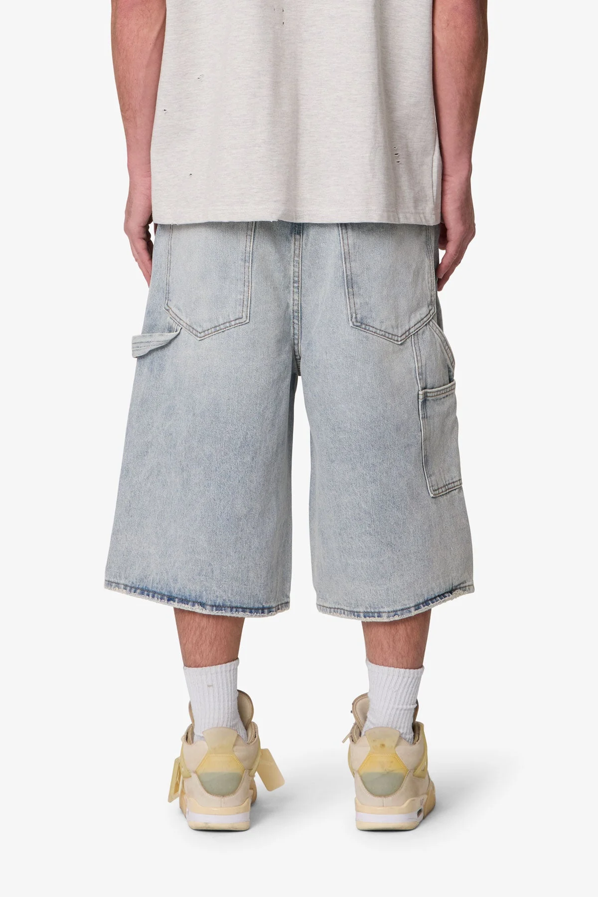 Ultra Baggy Multi Pocket Denim Shorts - Blue - Image 5