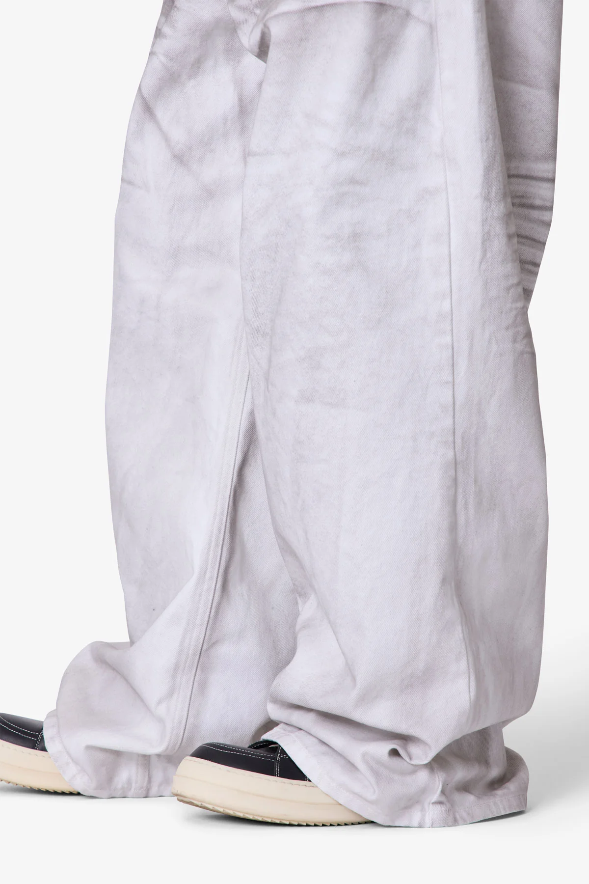 Ultra Wide Stained Denim - White - Image 7