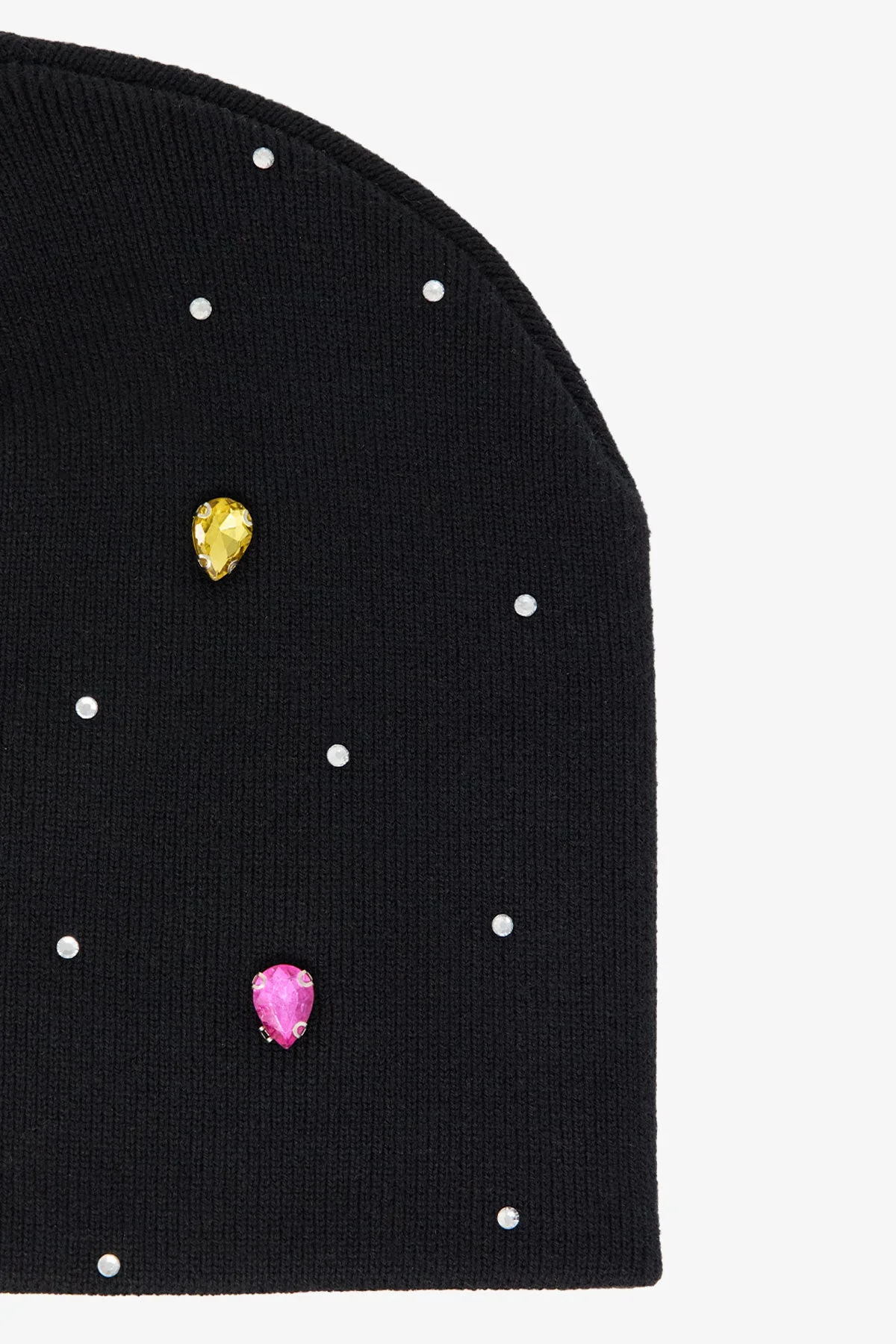 Rhinestone Beanie - Black - Image 3