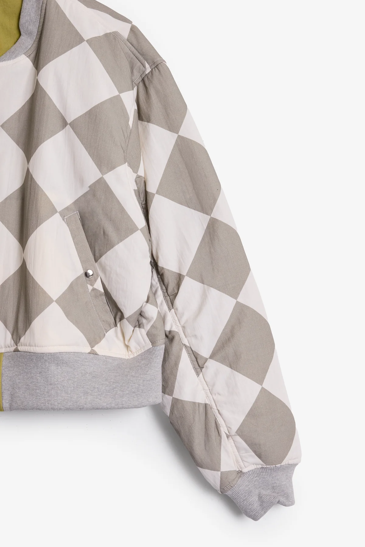 Overwashed Reversible Bomber Jacket - Olive - Image 3