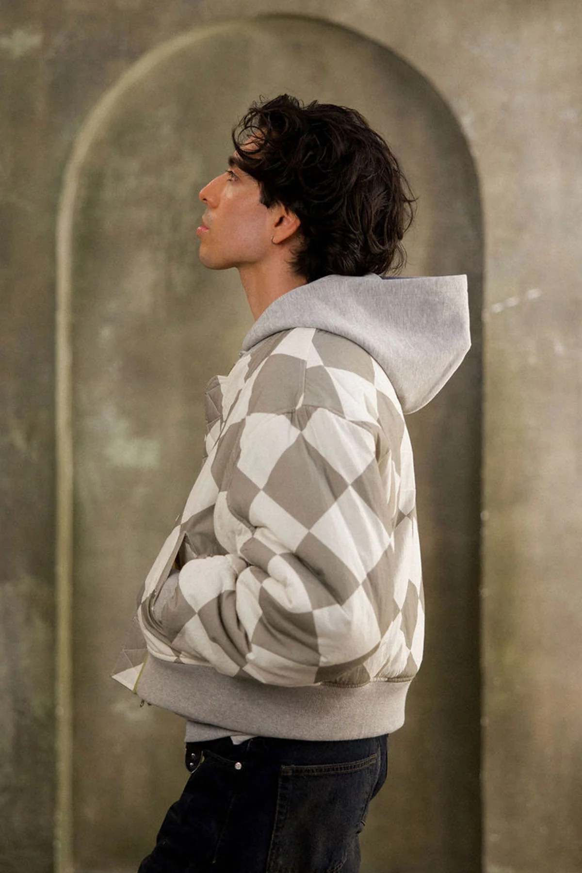Overwashed Reversible Bomber Jacket - Olive - Image 9
