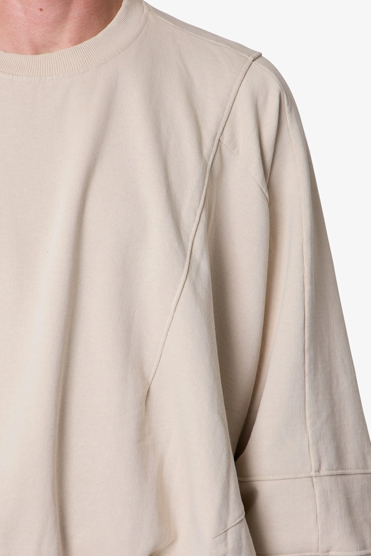 Paneled Crewneck - Bone - Image 7