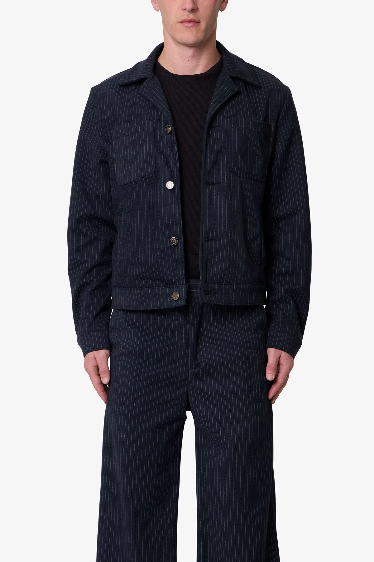 Pinstripe Jacket - Black/White - Image 2