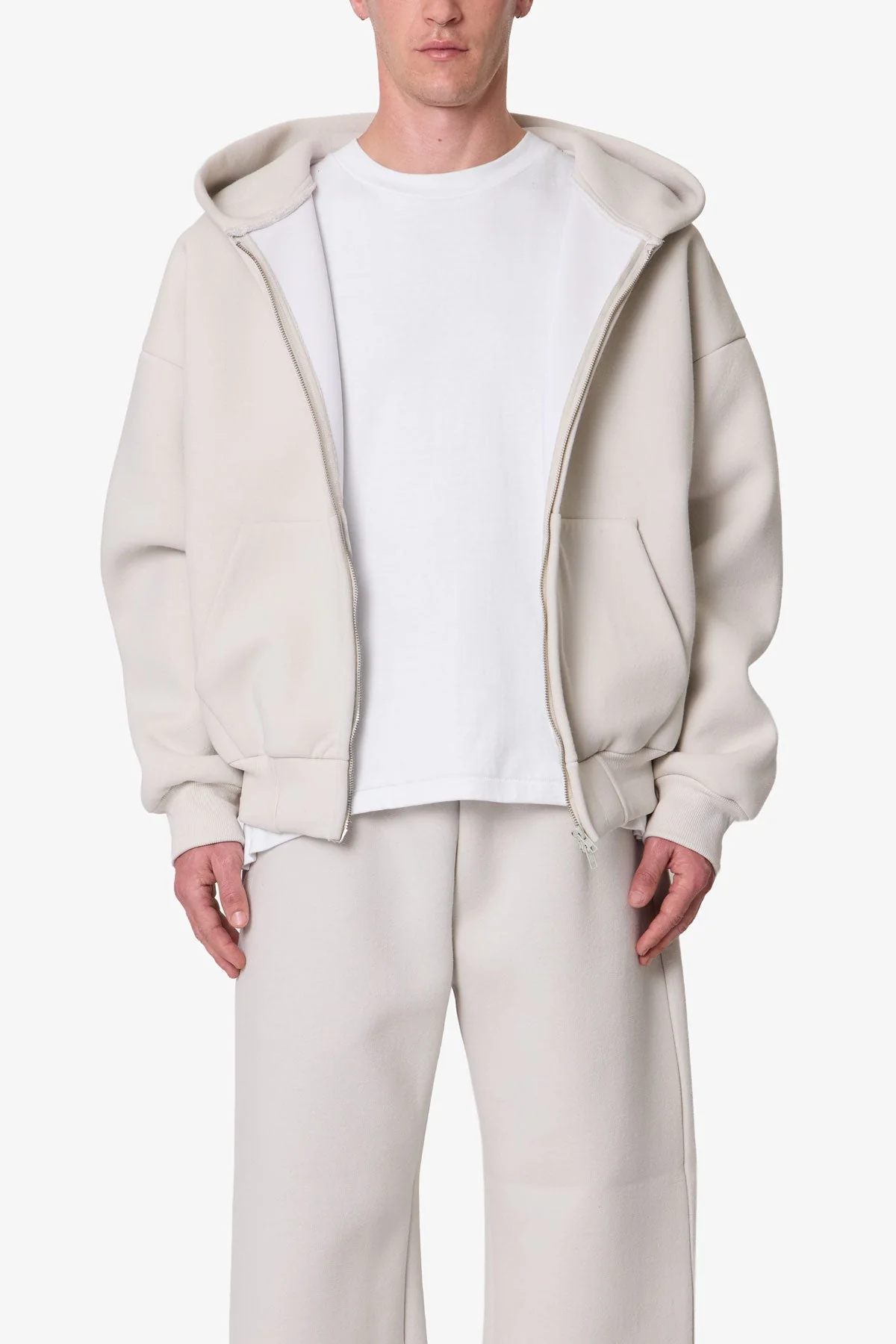 Stiff Lounge Zip Up Hoodie - Grey - Image 2