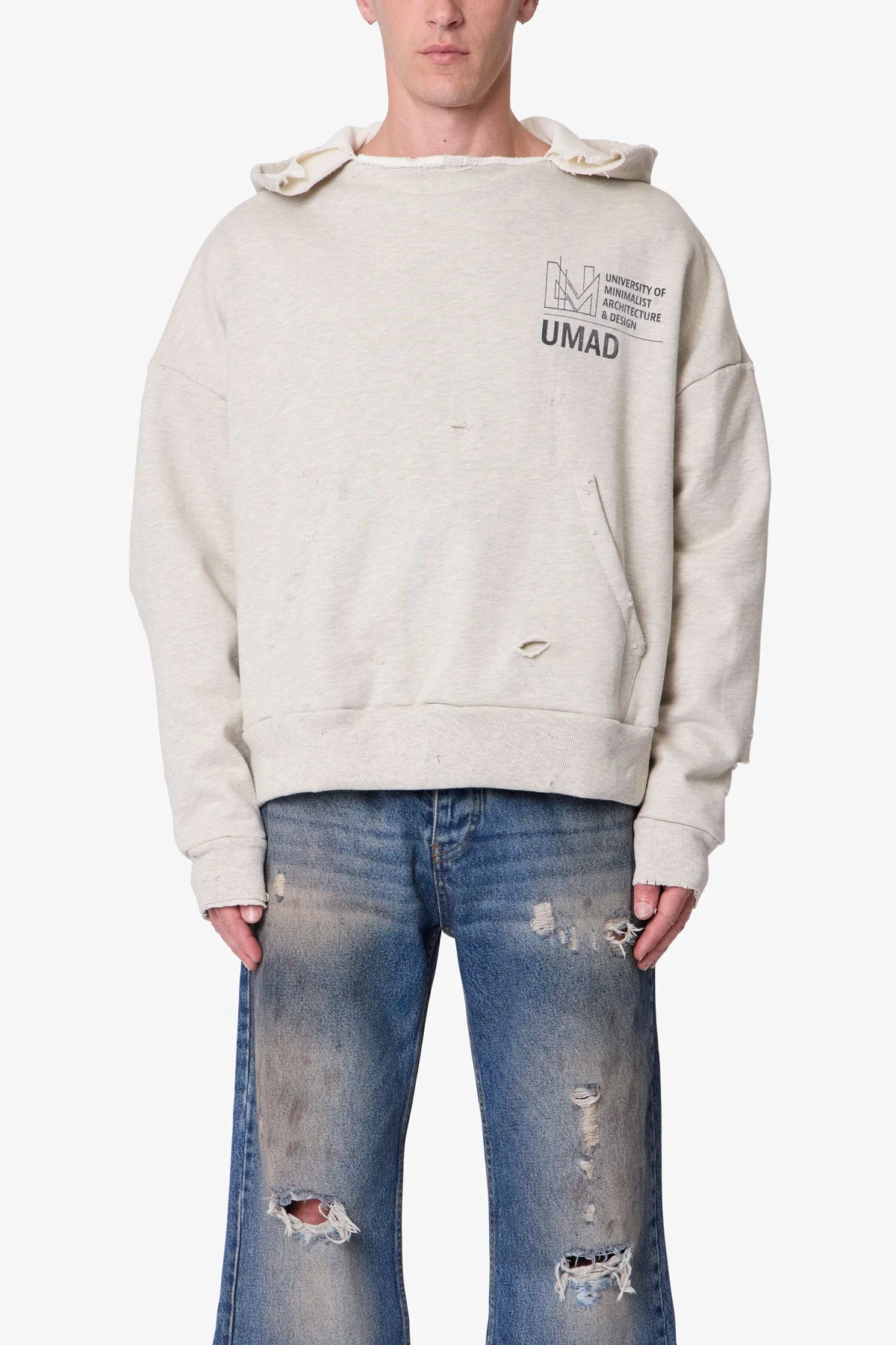 UMAD Thermal Hoodie - Heather Grey - Image 2