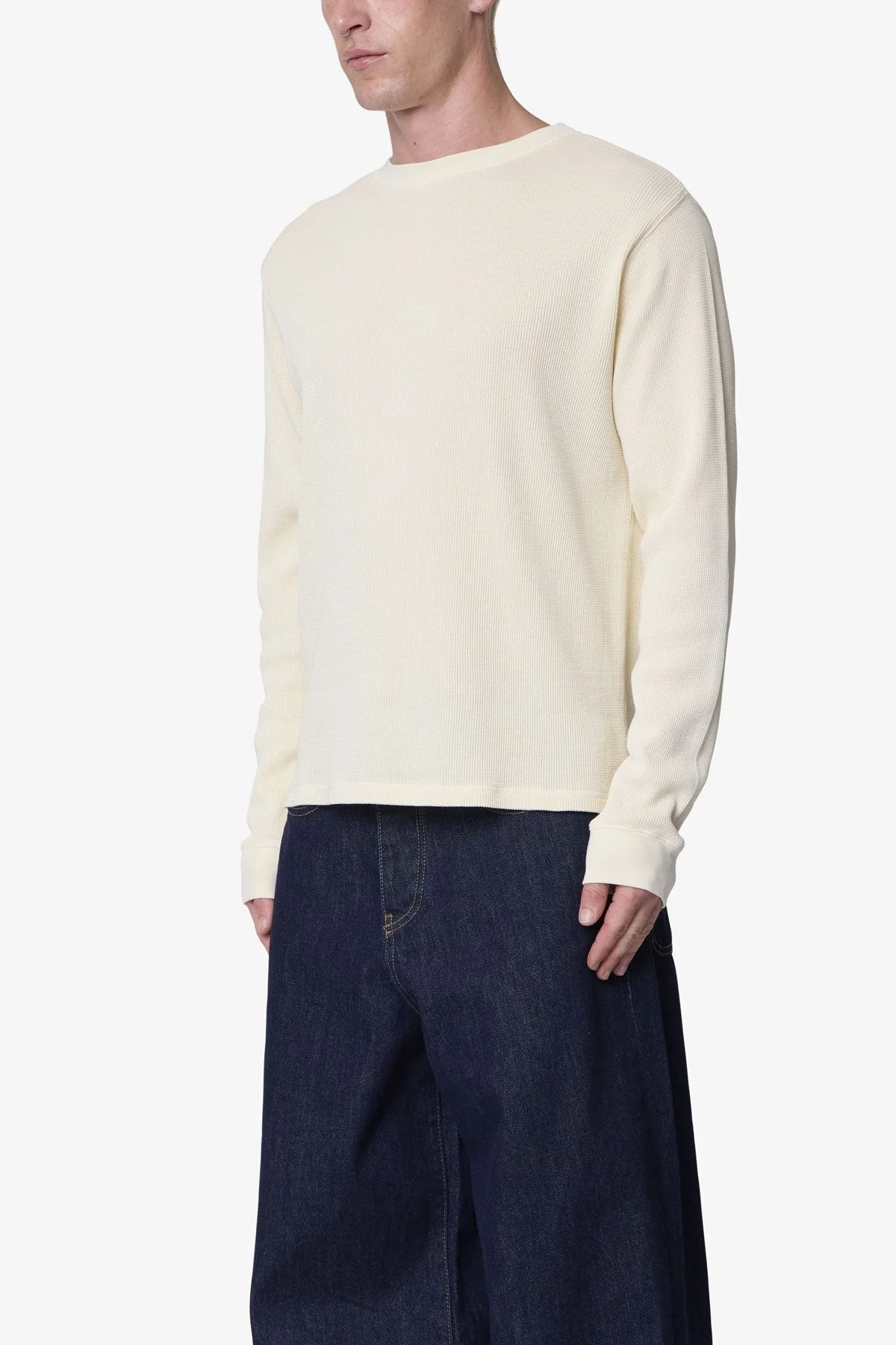 Basic Thermal L/S Tee - Off White - Image 3
