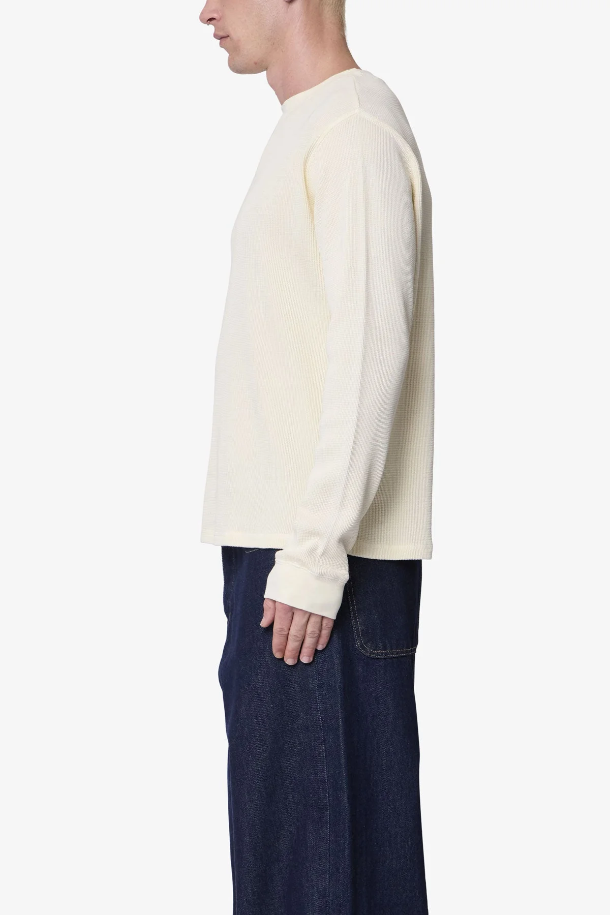 Basic Thermal L/S Tee - Off White - Image 4