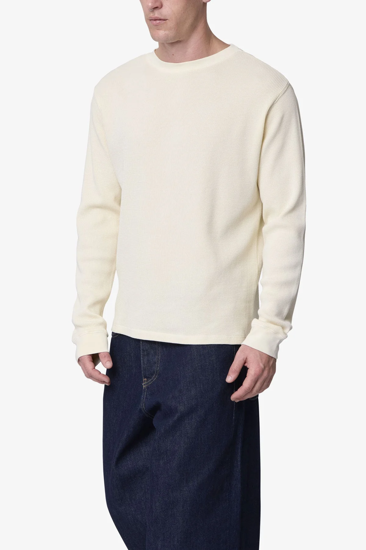 Basic Thermal L/S Tee - Off White - Image 6
