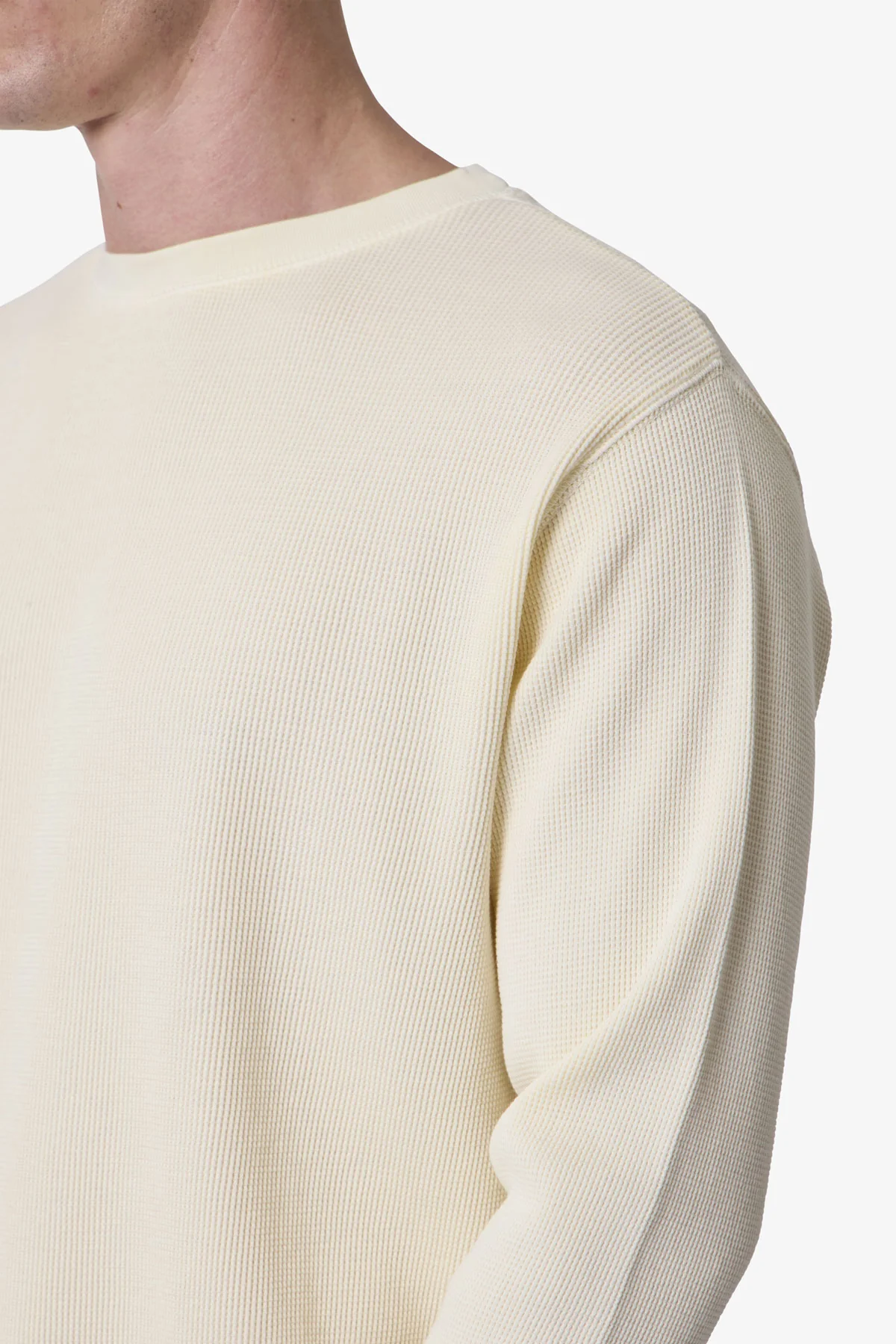 Basic Thermal L/S Tee - Off White - Image 7