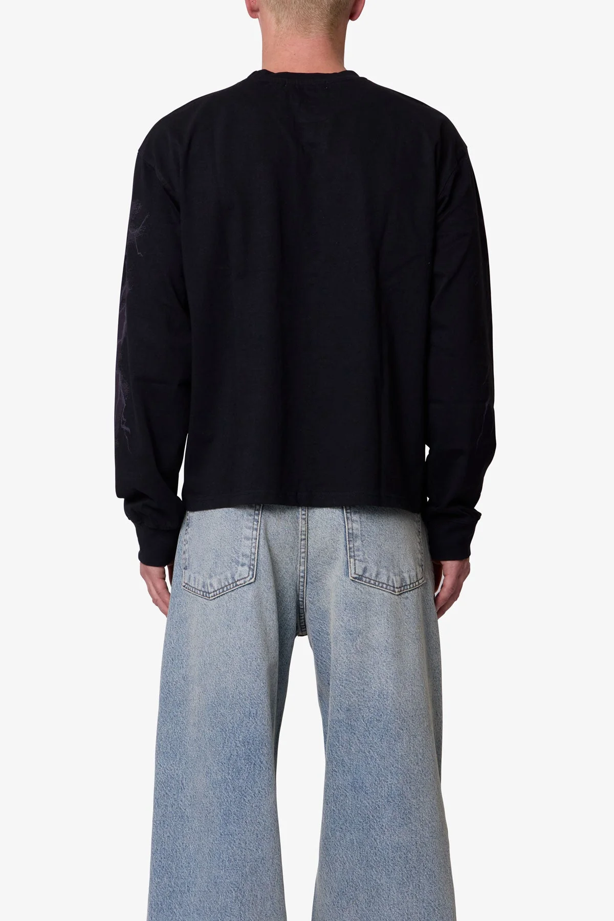 Crossbone L/S Tee - Washed Black - Image 4