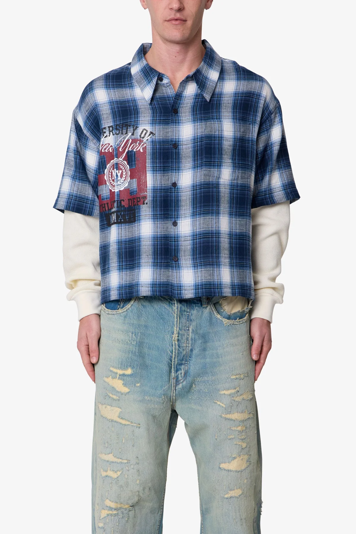 Layered Thermal S/S Shirt - Blue