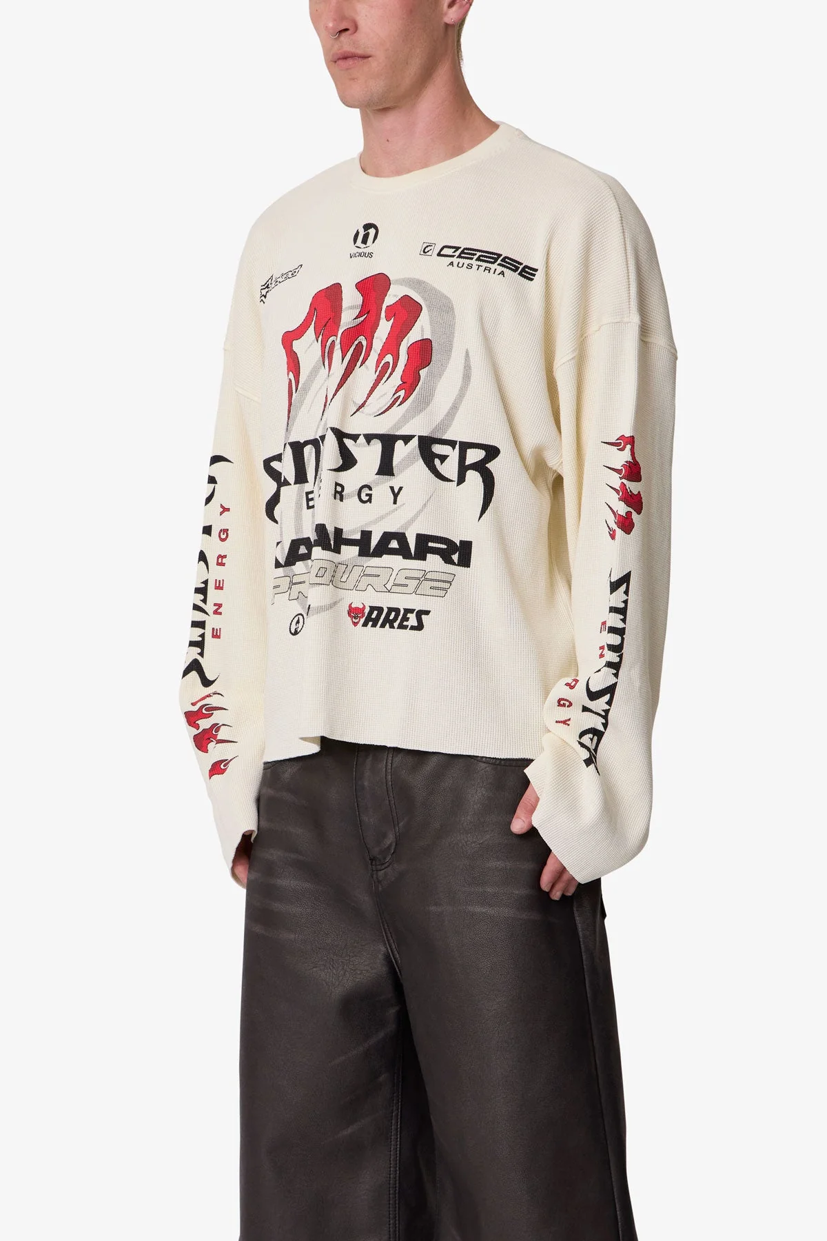Sinister Thermal L/S Tee - Off White - Image 3