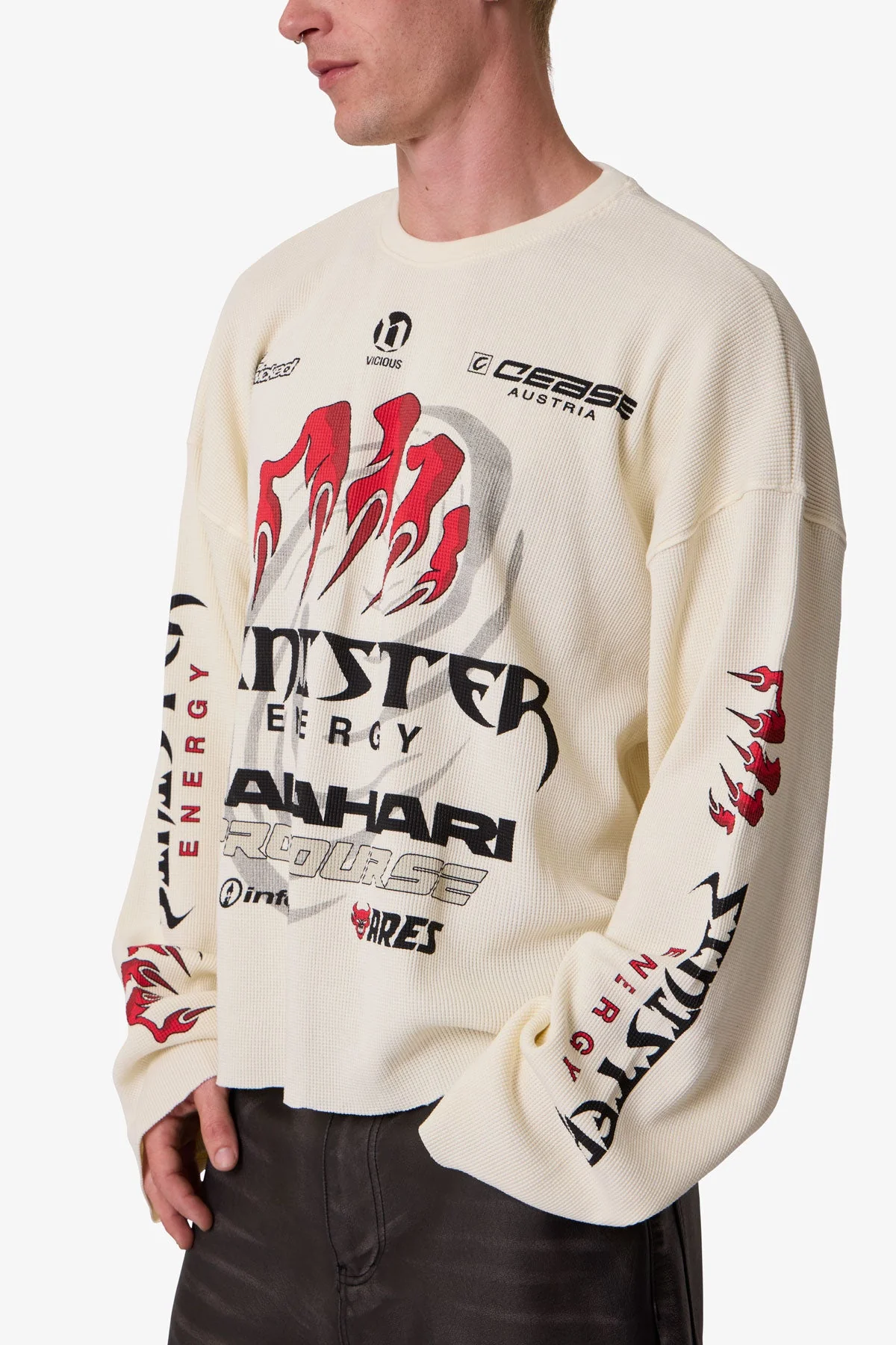 Sinister Thermal L/S Tee - Off White - Image 7