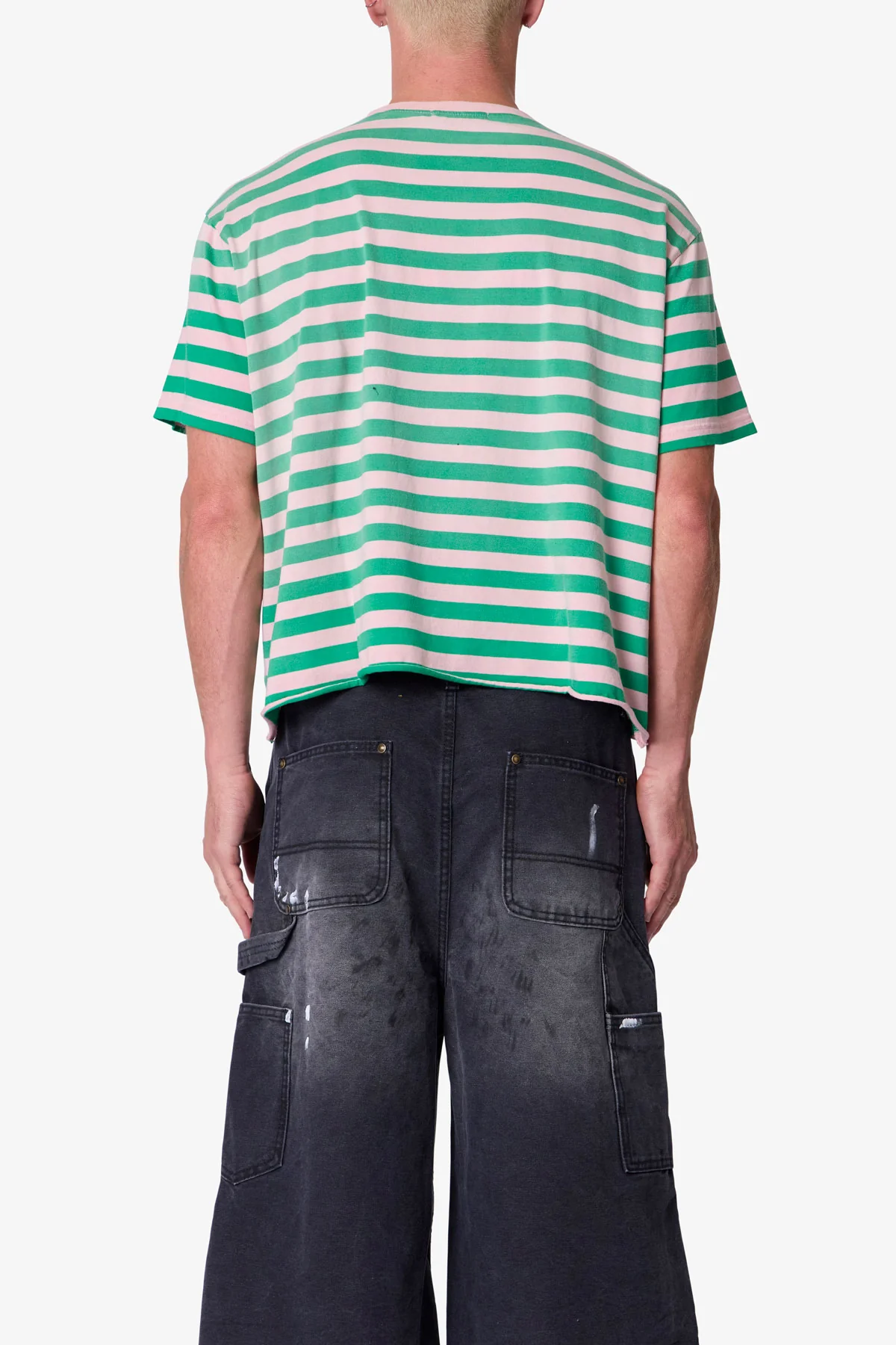 Striped S/S Tee - Pink/Green - Image 5