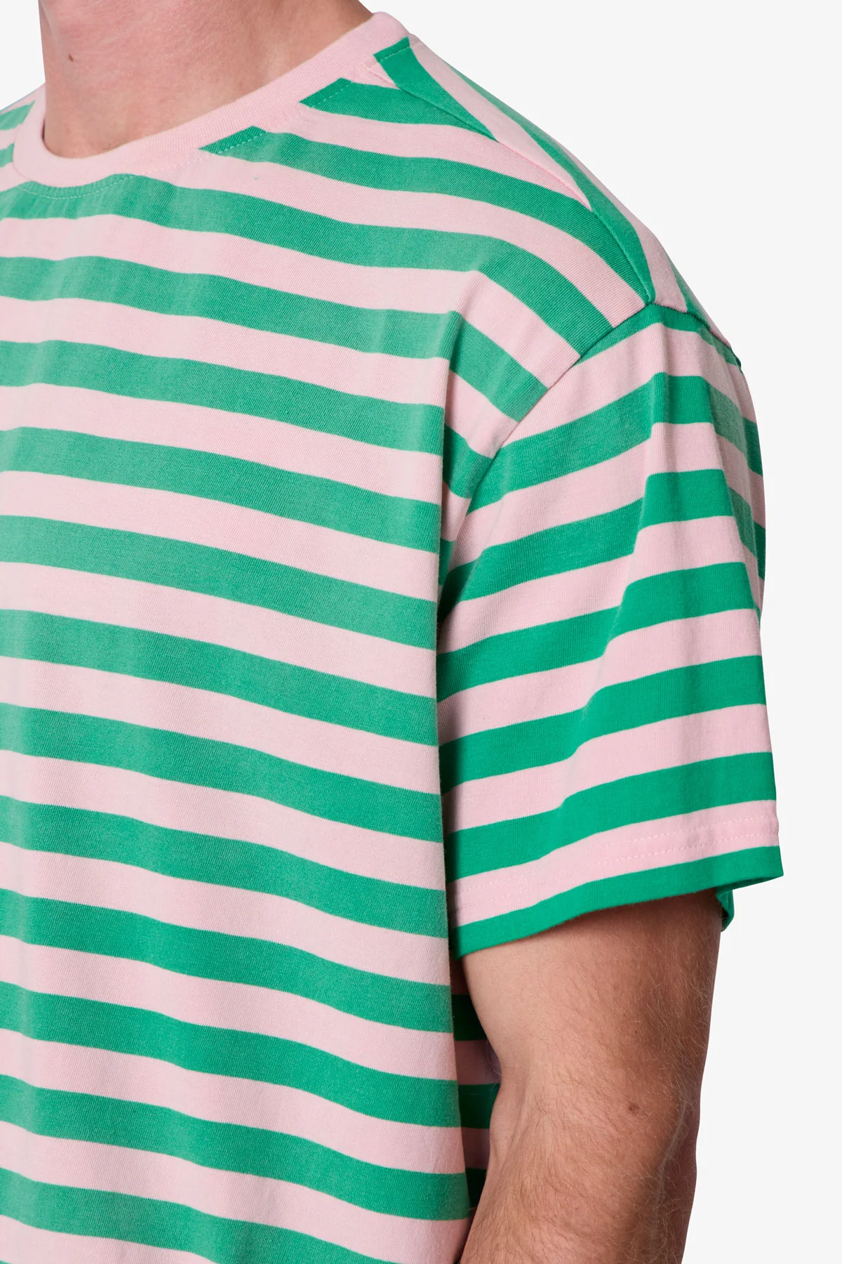 Striped S/S Tee - Pink/Green - Image 8