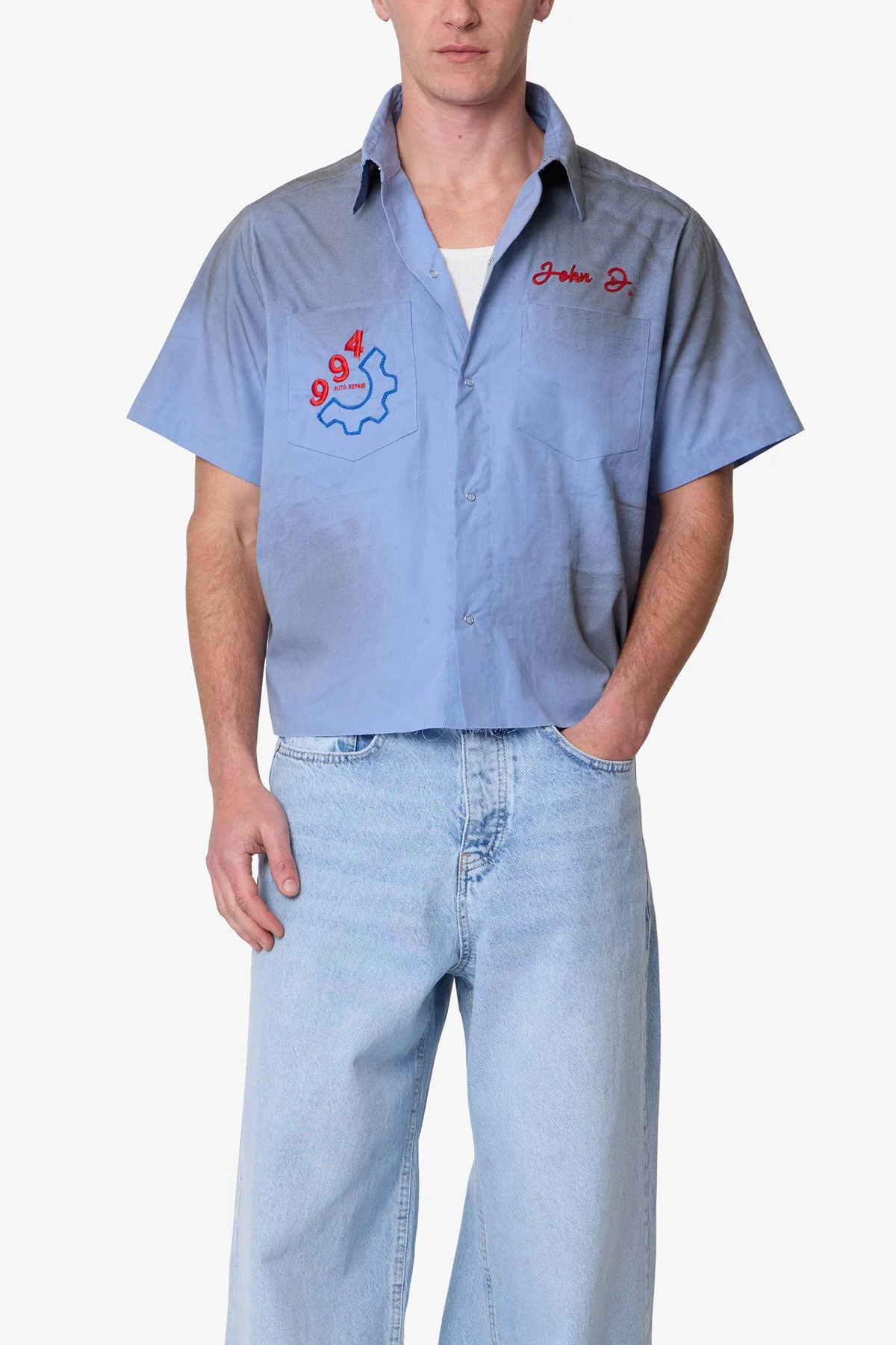 Vintage Work S/S Shirt - Light Blue - Image 6