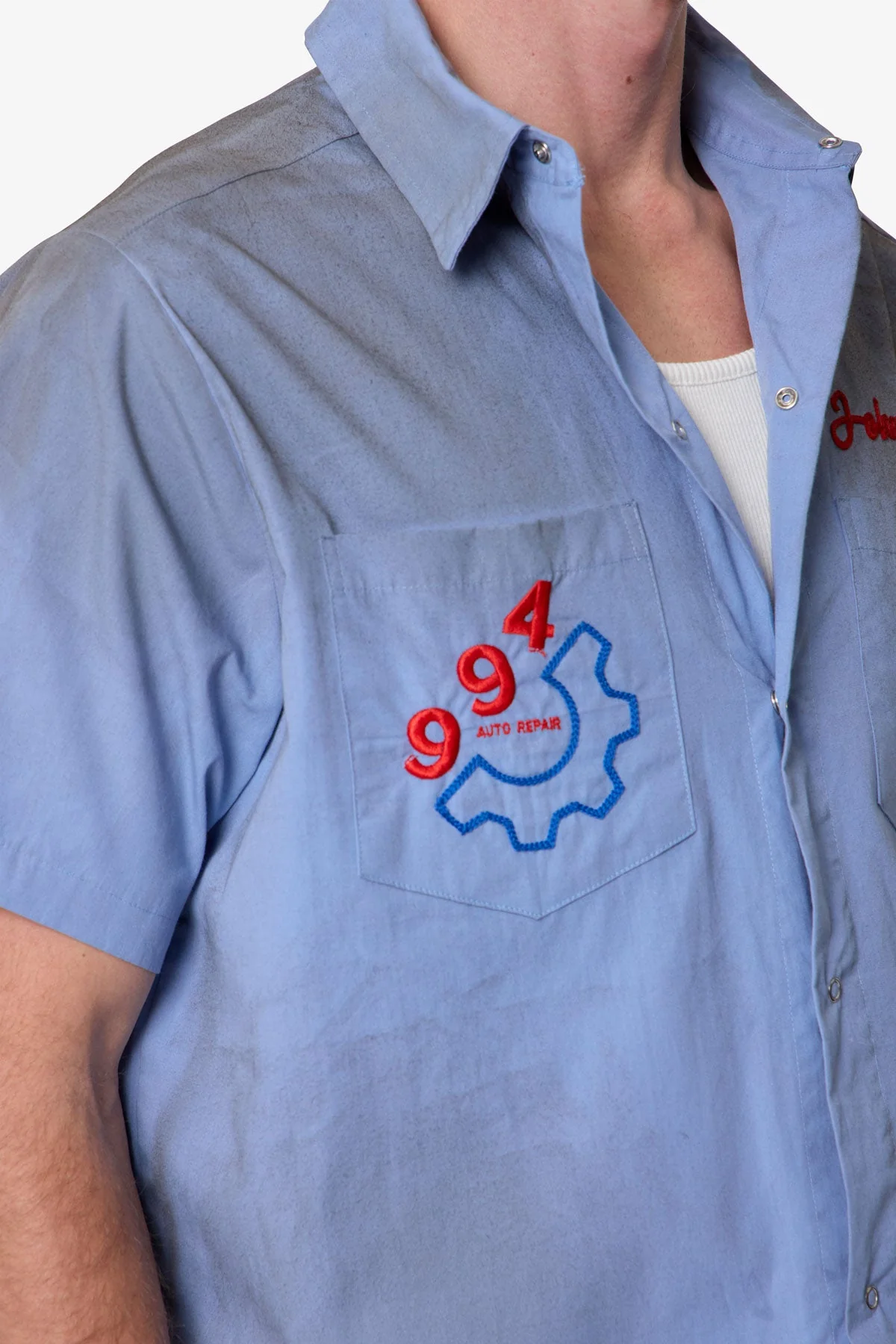 Vintage Work S/S Shirt - Light Blue - Image 7