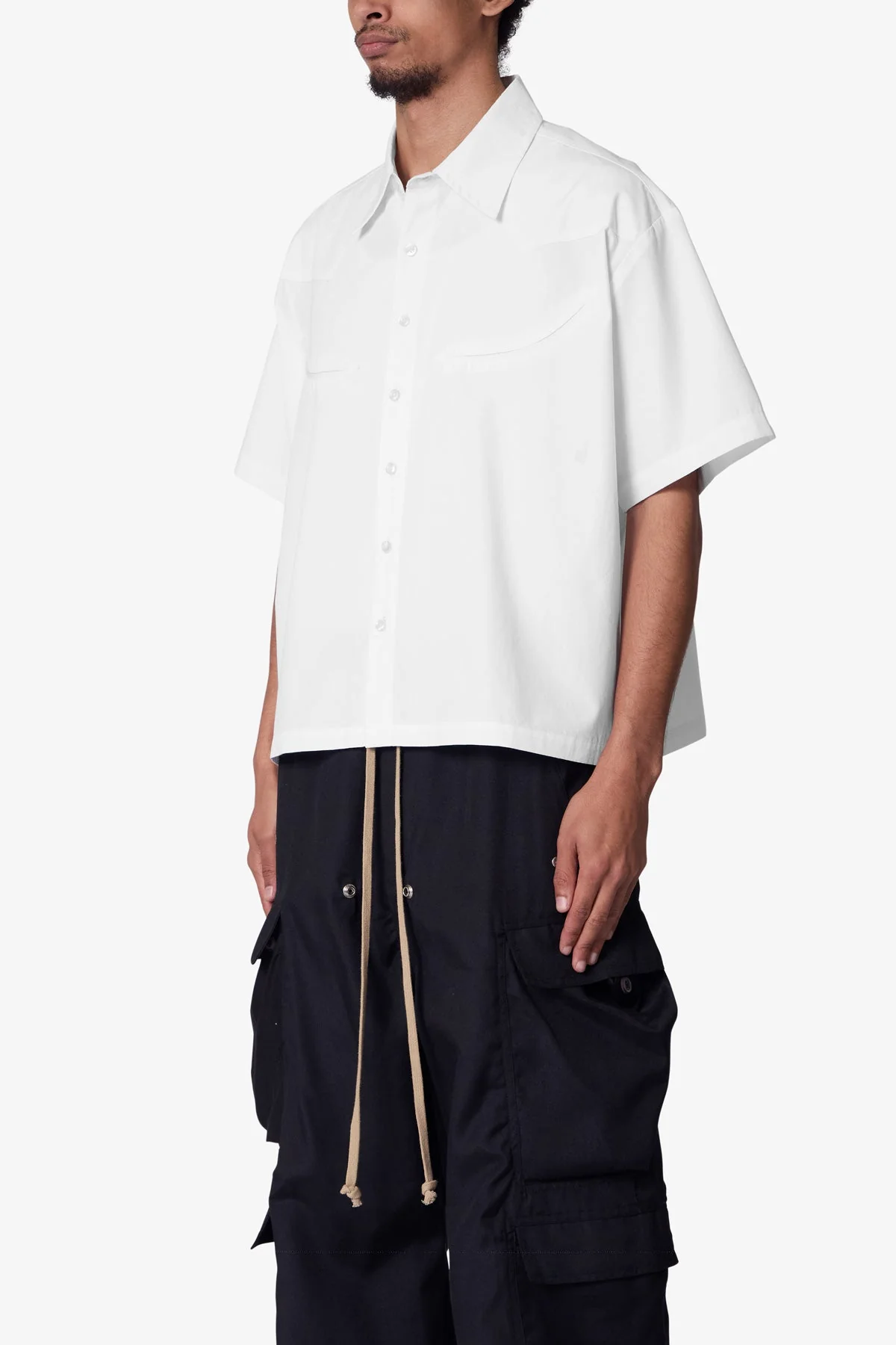 Western Button Up Shirt - White - Image 3