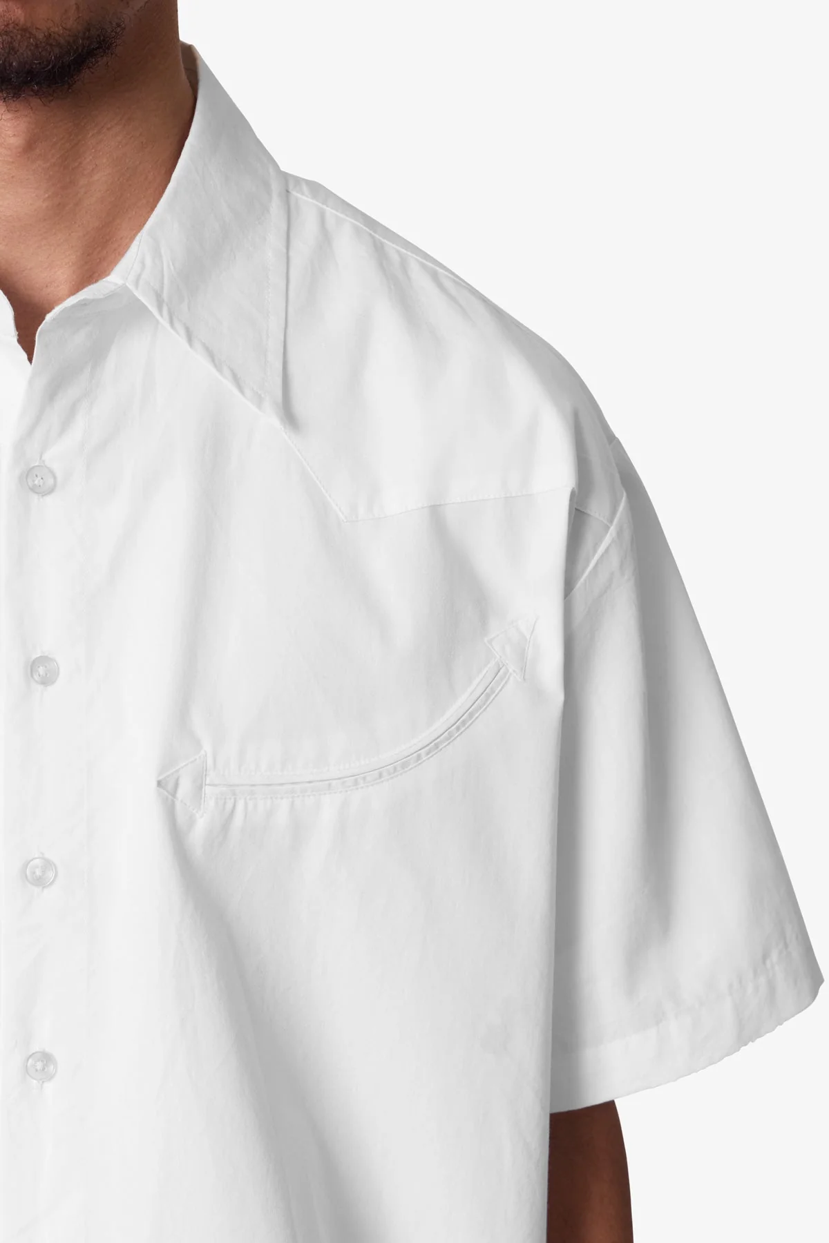 Western Button Up Shirt - White - Image 7